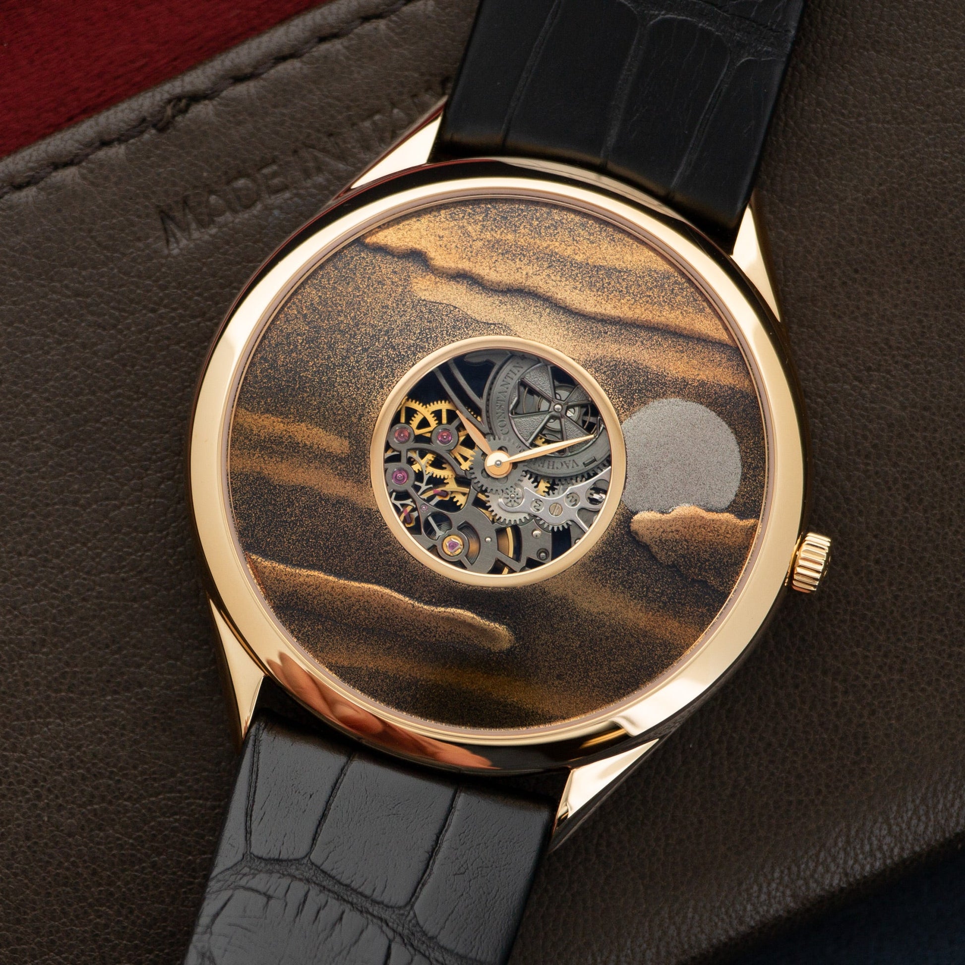 Vacheron Constantin Rose GoldMetiers DArt Rose Gold Skeleton Enamel Watch