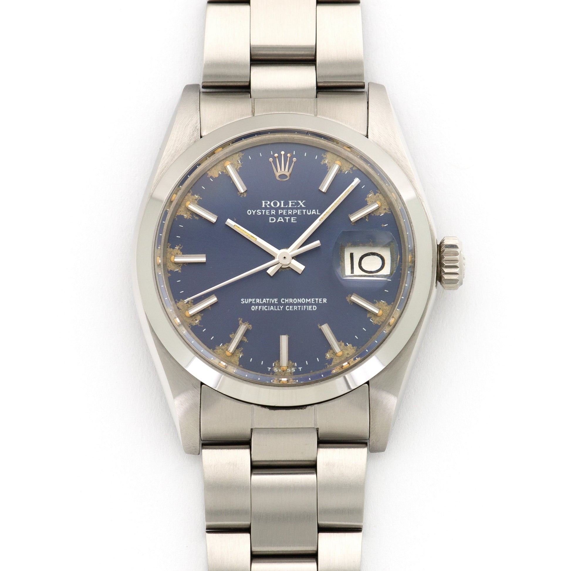 Rolex Steel Date Watch Ref. 1500, with Original Caseback Sticker