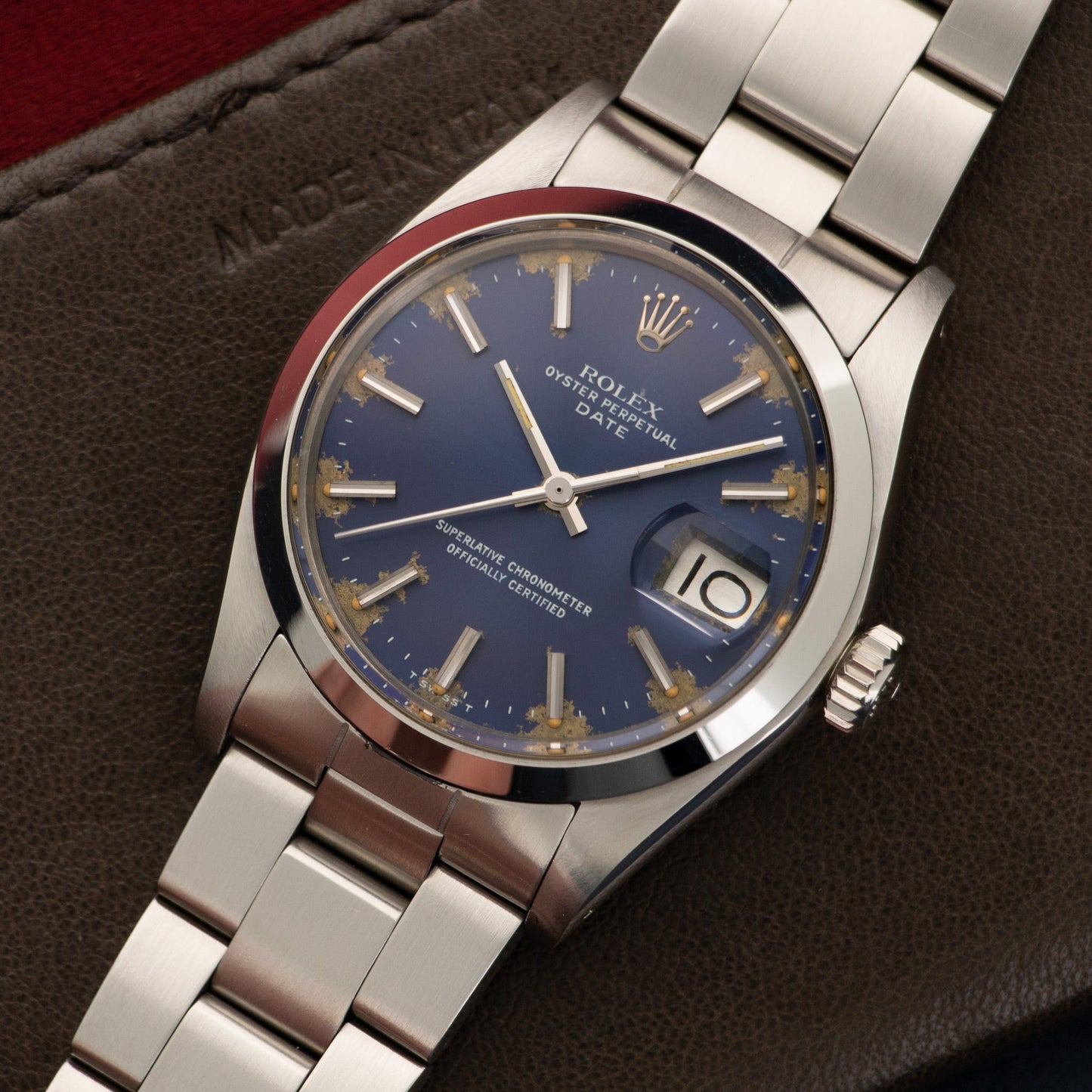 Rolex Steel Date Watch Ref. 1500, with Original Caseback Sticker