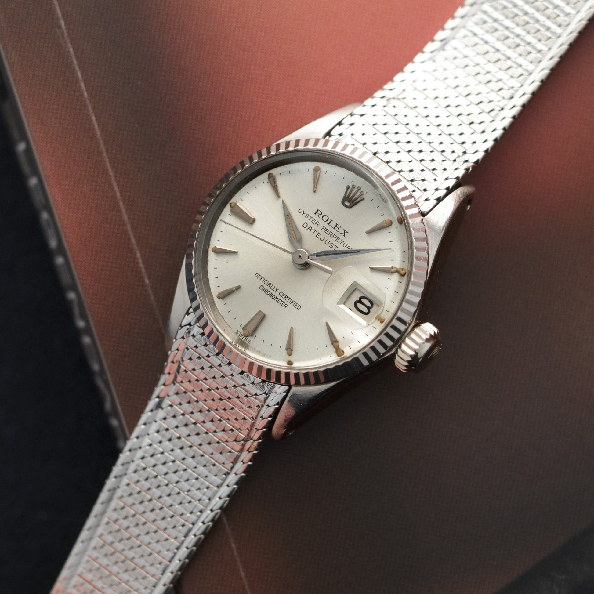 Rolex White Gold Datejust Watch Ref. 651 from 1962