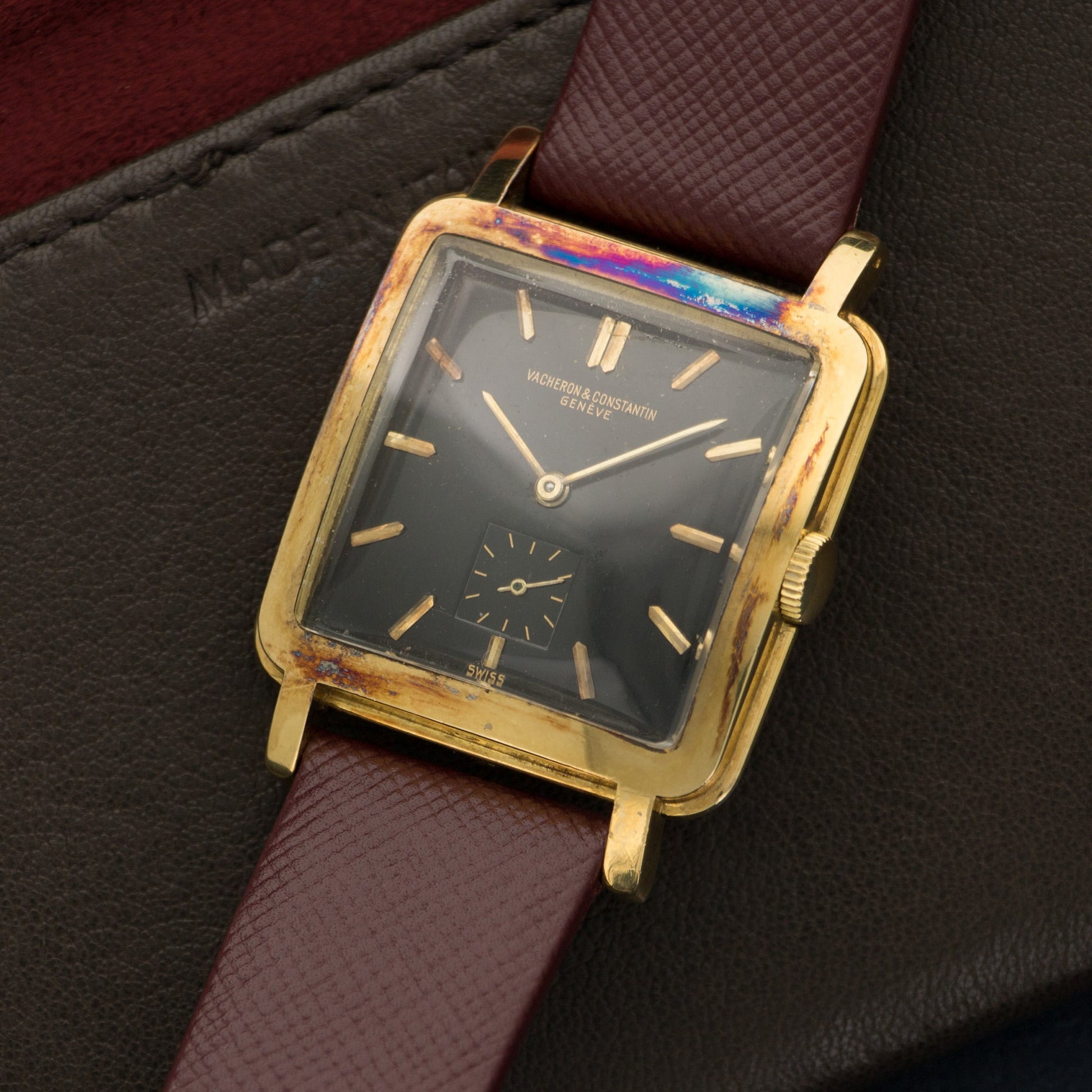 Vacheron Constantin Yellow Gold Cioccolato Strap Watch