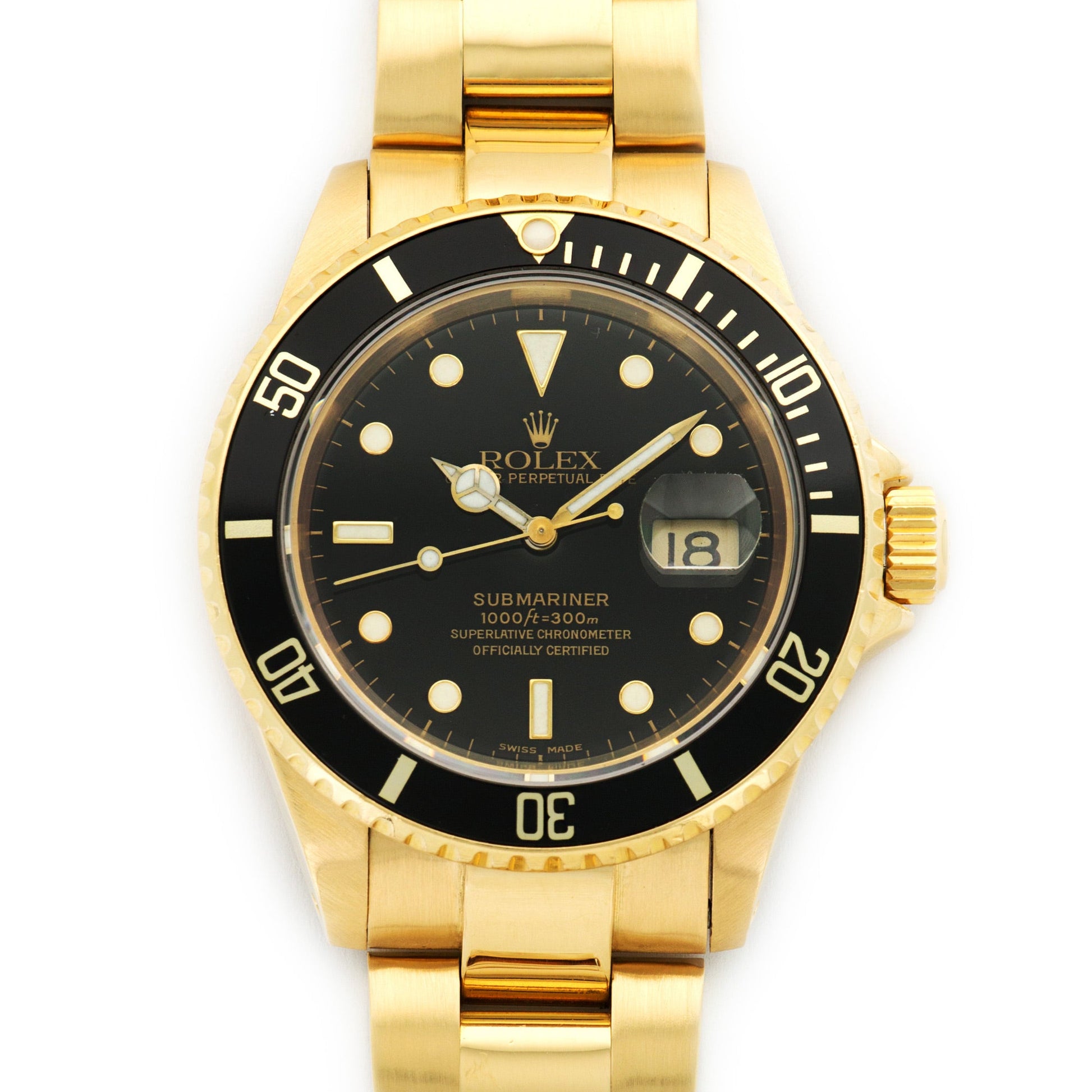 Rolex Yellow Gold Submariner Watch Ref. 16618