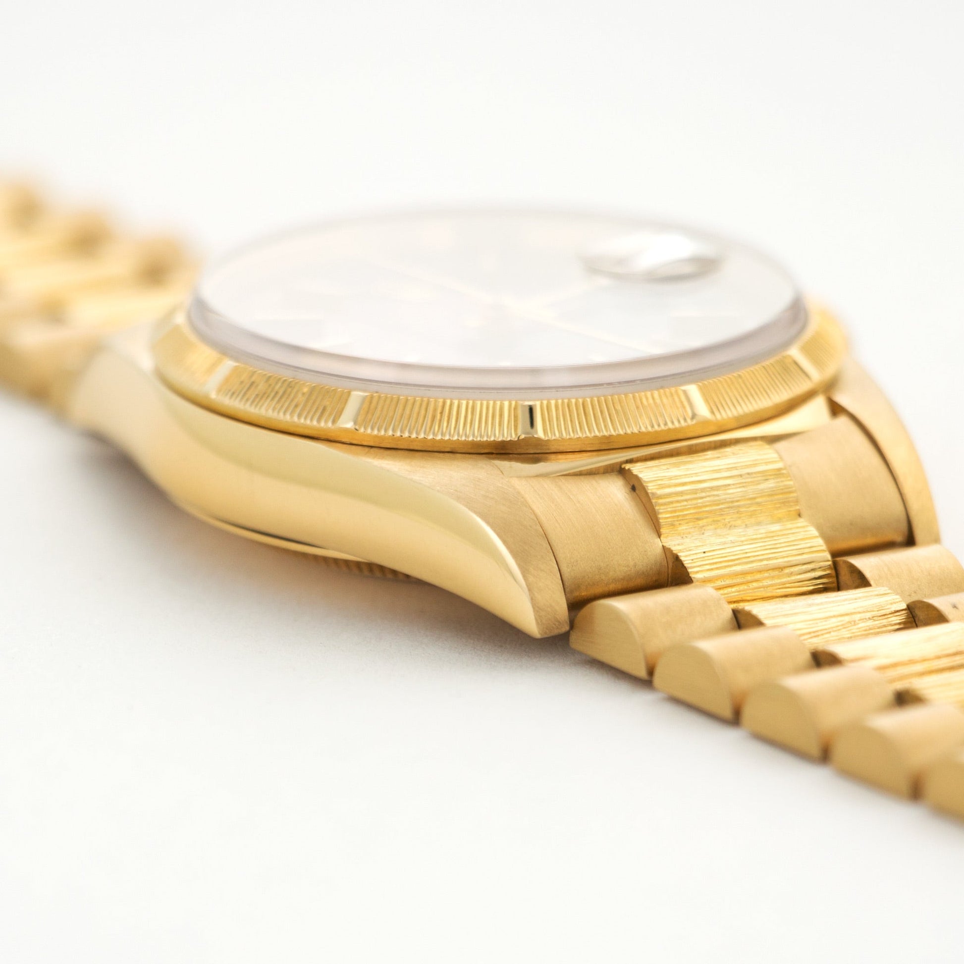 Rolex Yellow Gold Day-Date Bark Finish Watch Ref. 18248