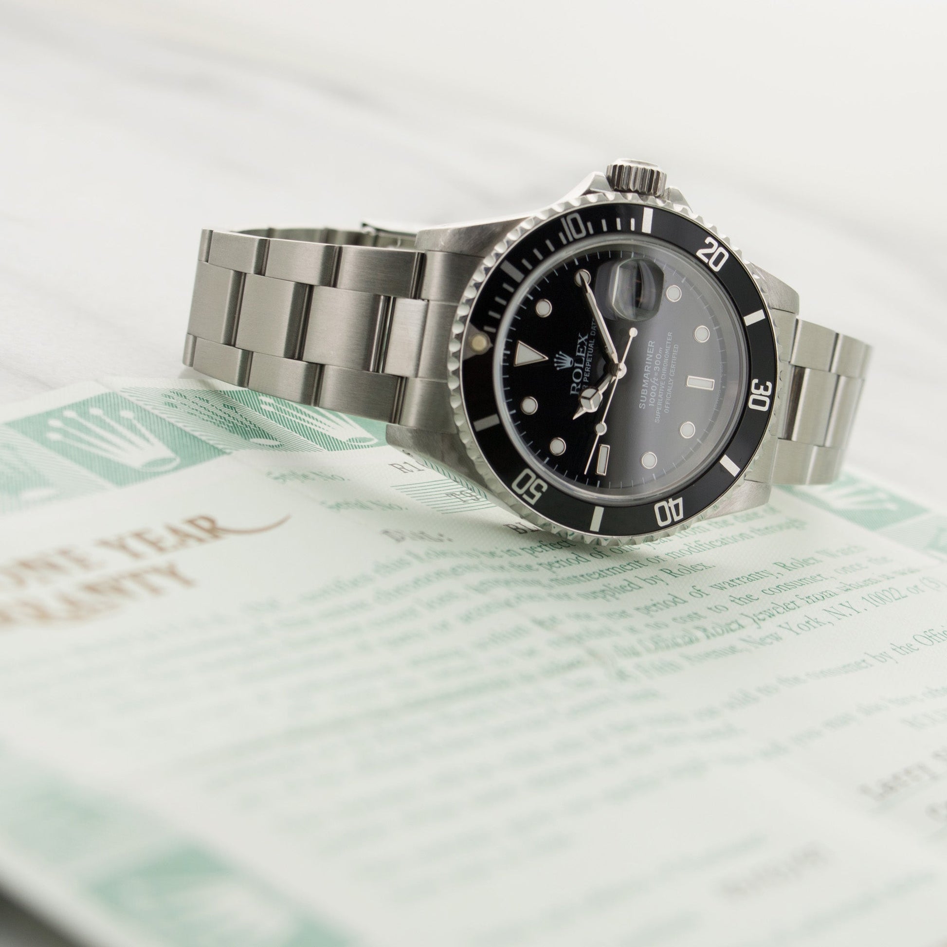 Rolex Stainless Steel Submariner Ref. 16610 with Papers