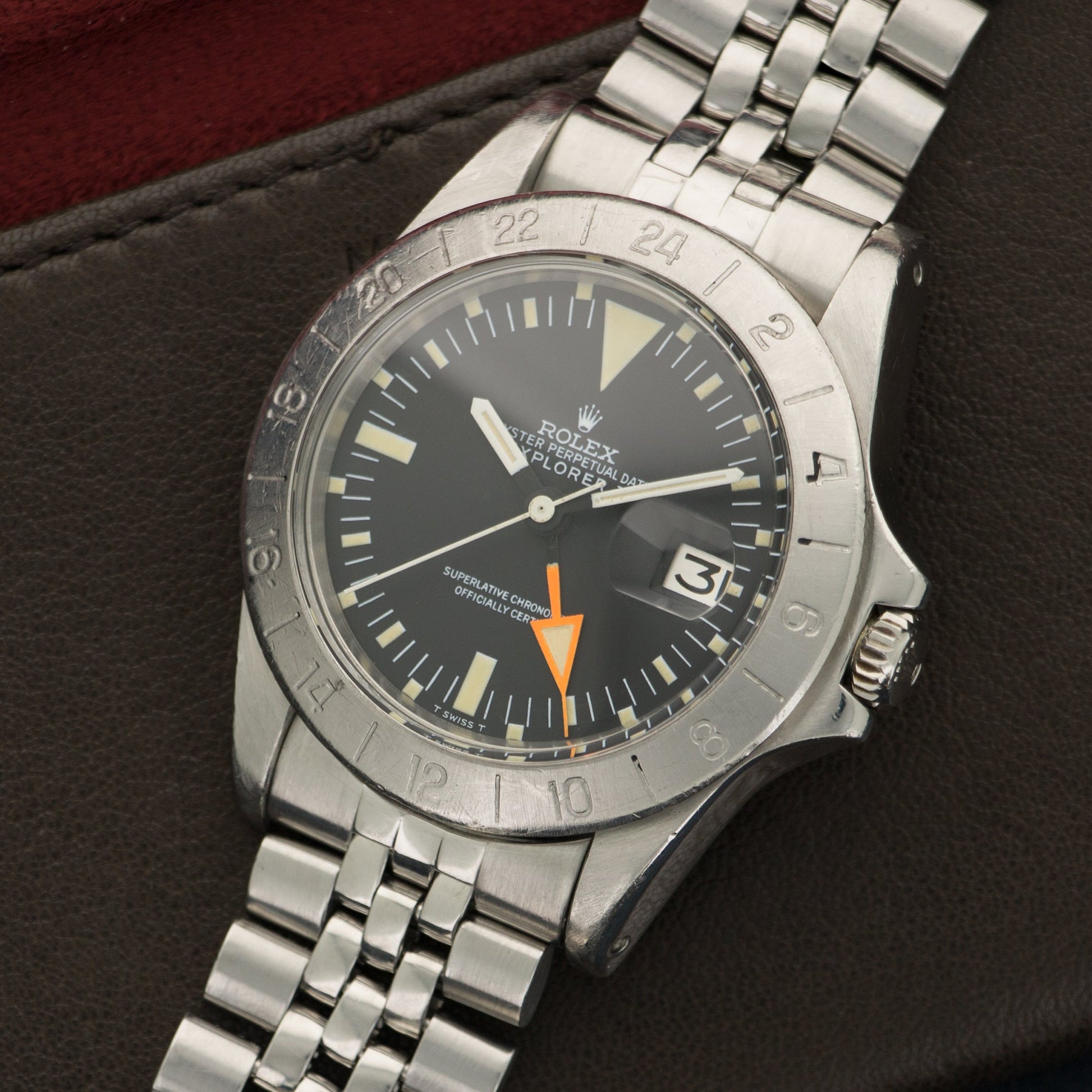 Rolex Steel Explorer II Orange Hand Watch Ref. 1655