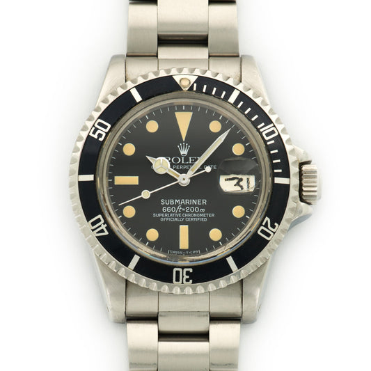 Rolex Steel Submariner Watch Ref. 1680 with Paper