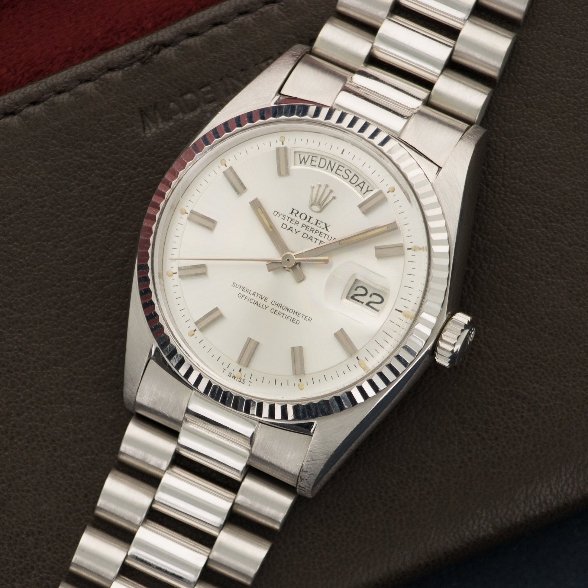 Rolex White Gold Day-Date Watch Ref. 1803