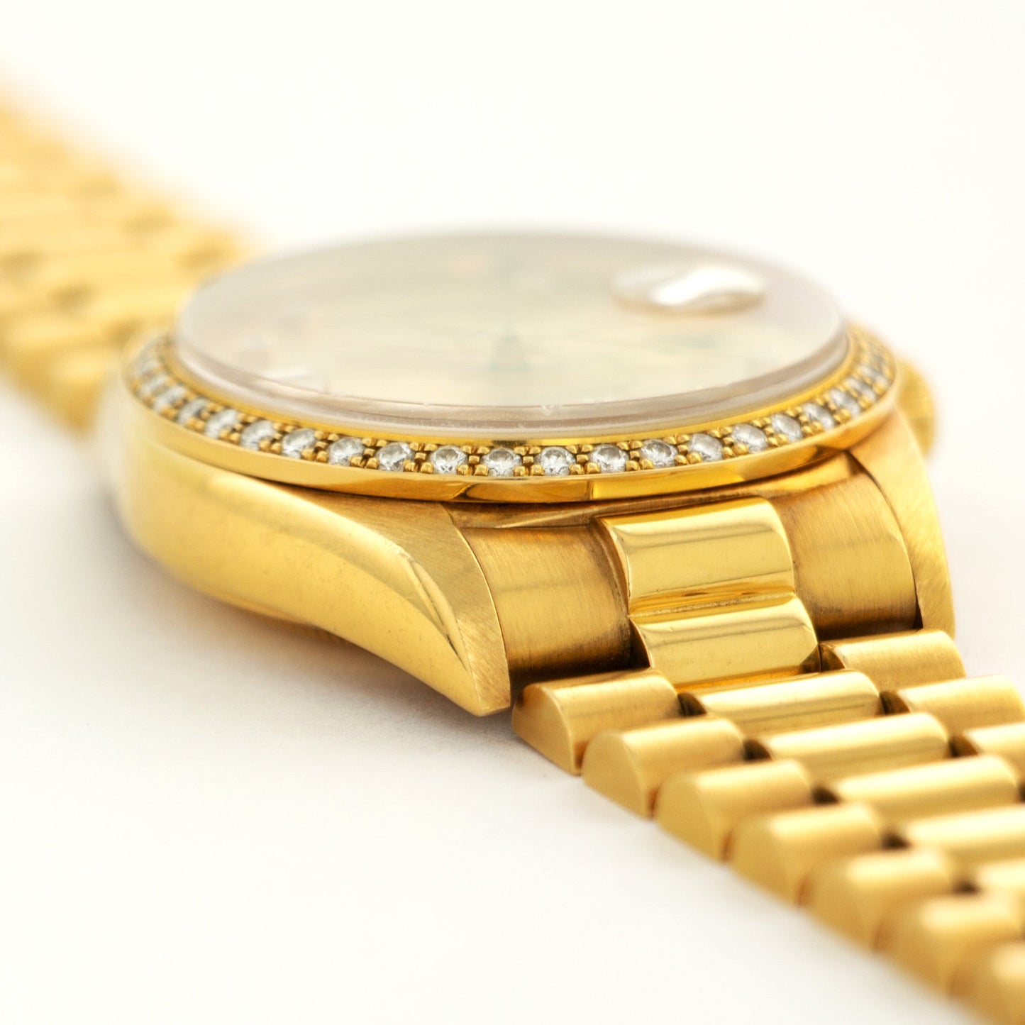 Rolex Yellow Gold Day-Date Diamond Watch Ref. 18048