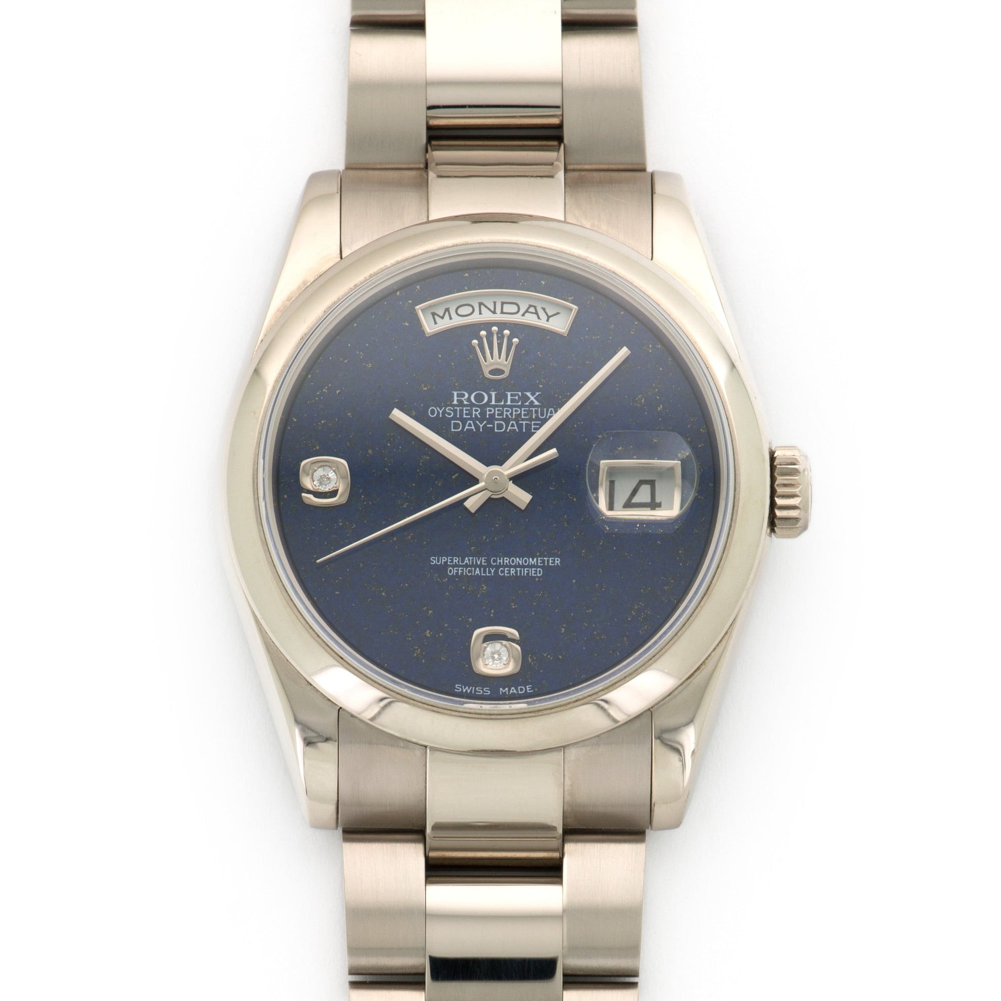 Rolex White Gold Day-Date Lapis Watch Ref. 118209