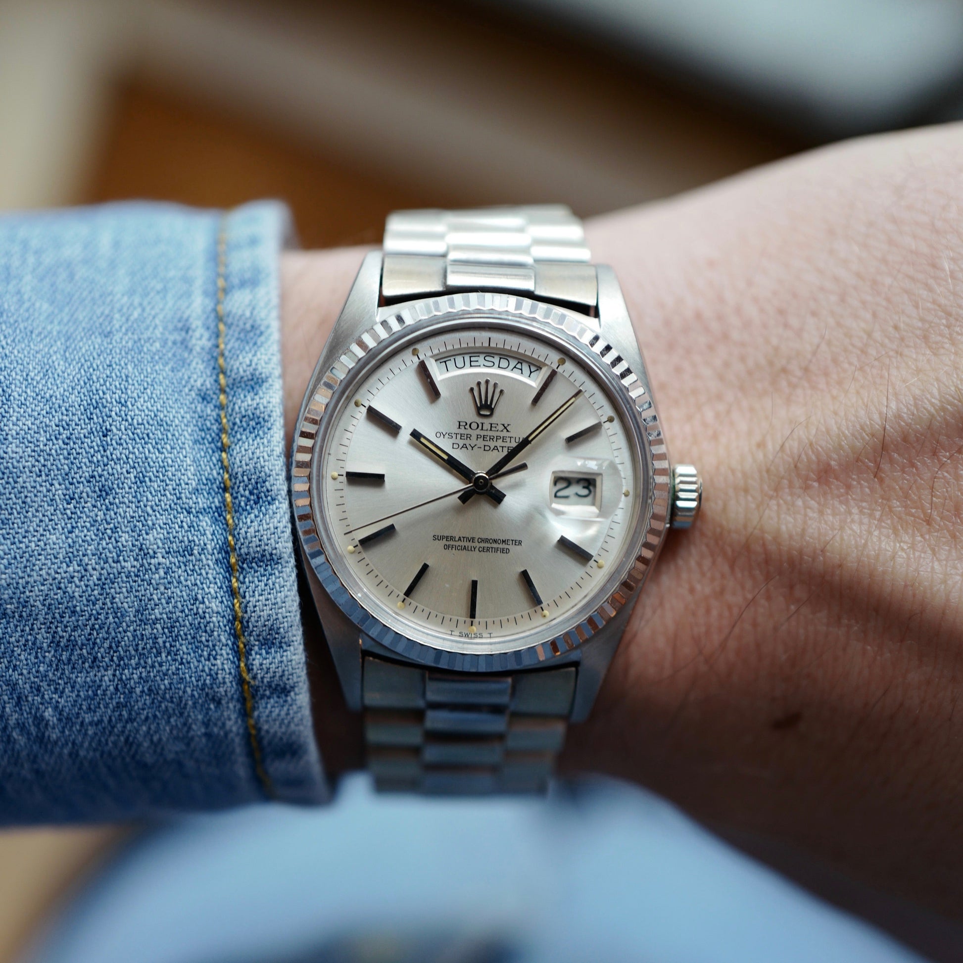 Rolex White Gold Day-Date Watch Ref. 1803