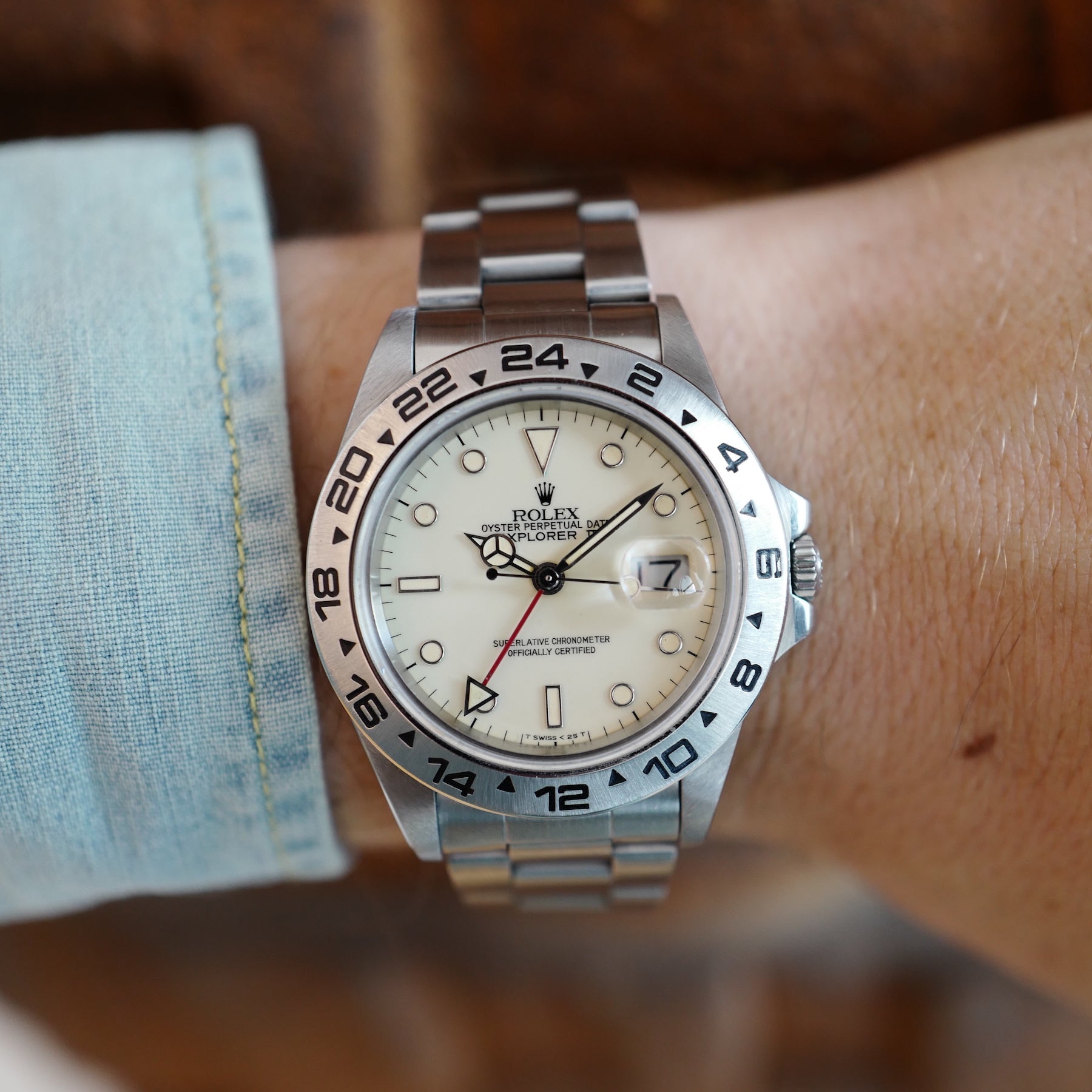 Rolex Steel Explorer II Cream Dial Watch Ref. 16550