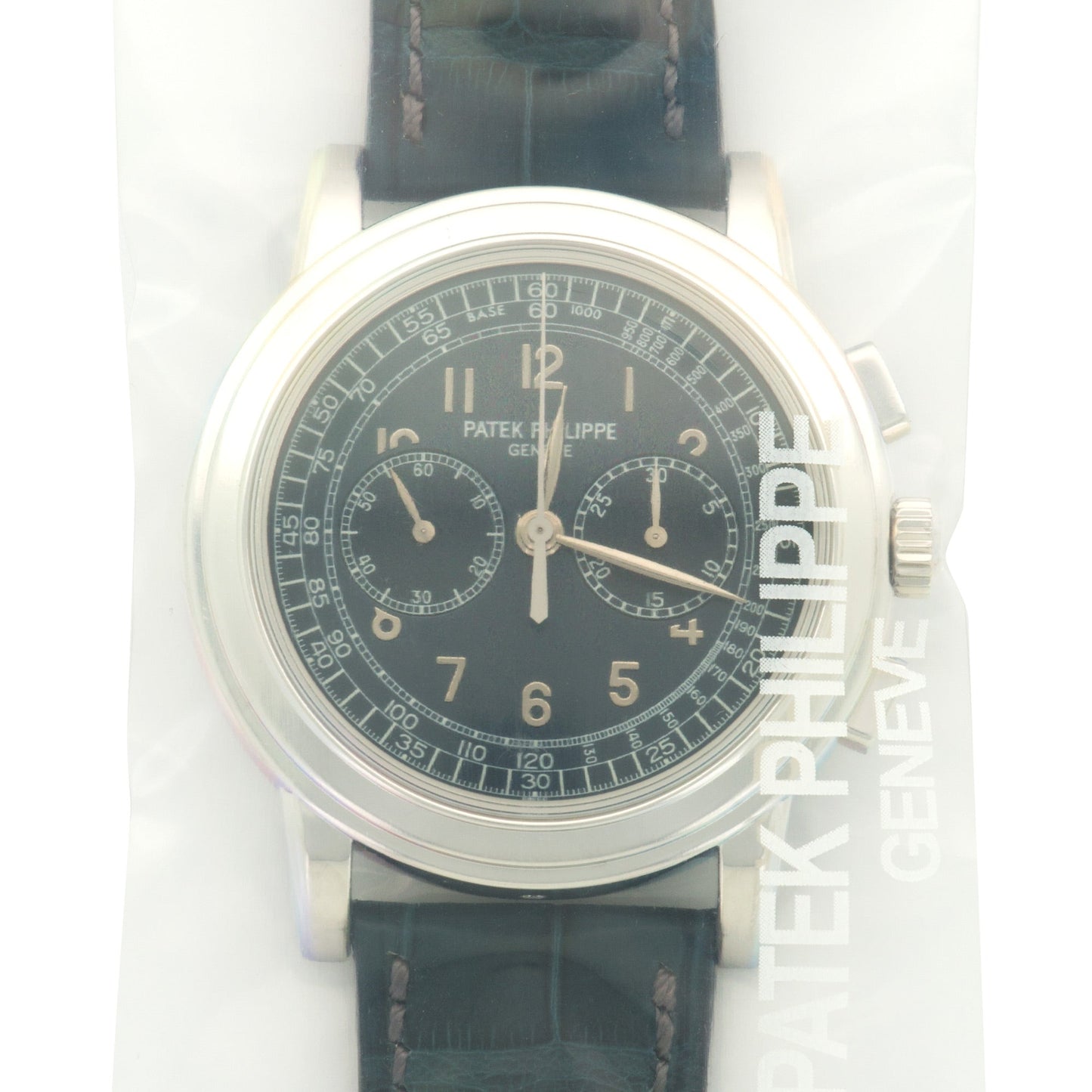 Unworn Patek Philippe Platinum Chronograph Ref. 5070 in Original Plastic Seal