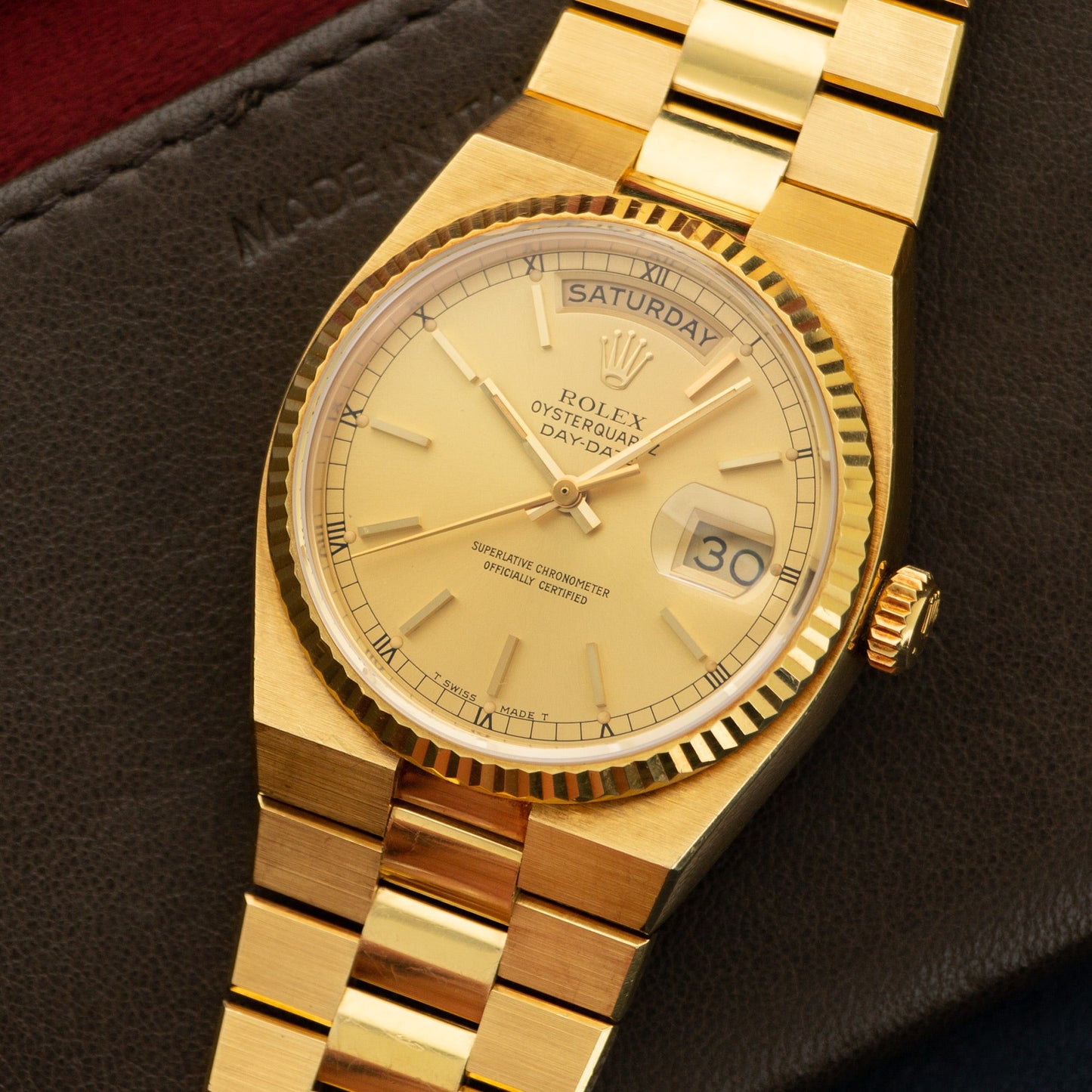 Rolex Yellow Gold Day-Date OysterQuartz Watch Ref. 19018