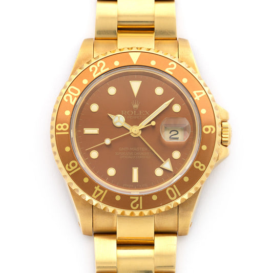 Rolex Yellow Gold Root Beer GMT-Master II Watch Ref. 16718