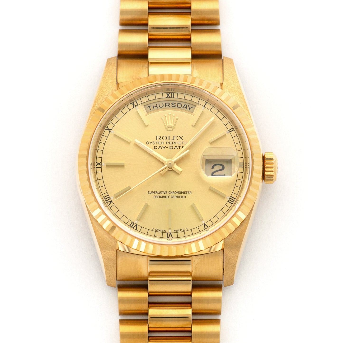 Rolex Yellow Gold Day-Date Watch Ref. 18238 in New Old Stock Condition