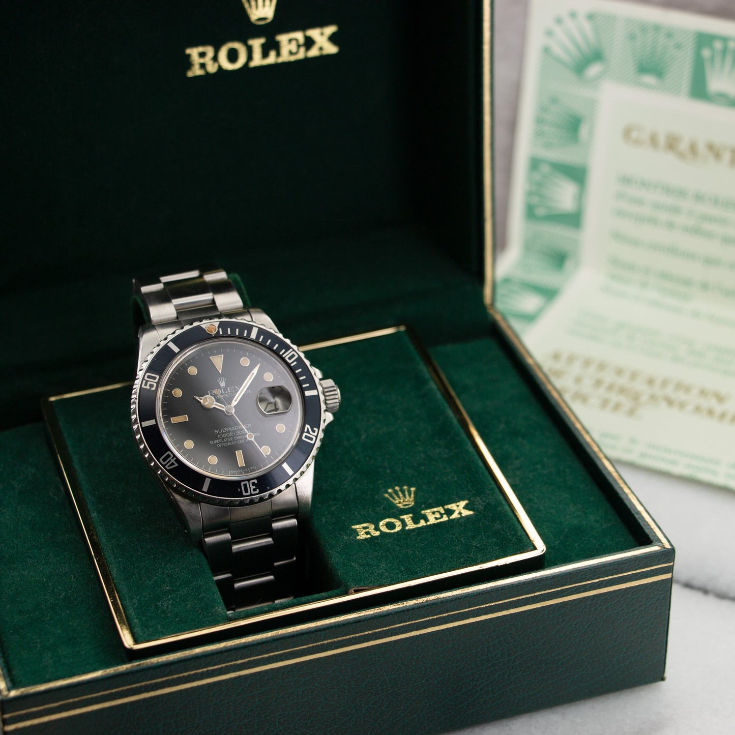 Rolex Submariner Watch Ref. 16800 with Original Box and Papers