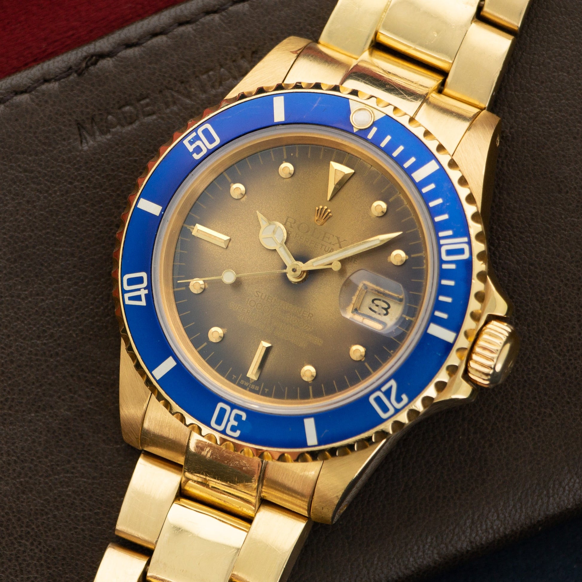 Rolex Yellow Gold Submariner Tropical Watch Ref. 16808