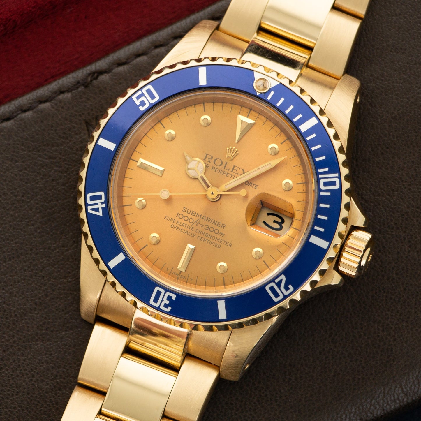 Rolex Yellow Gold Submariner Tropical Dial Watch Ref. 16808