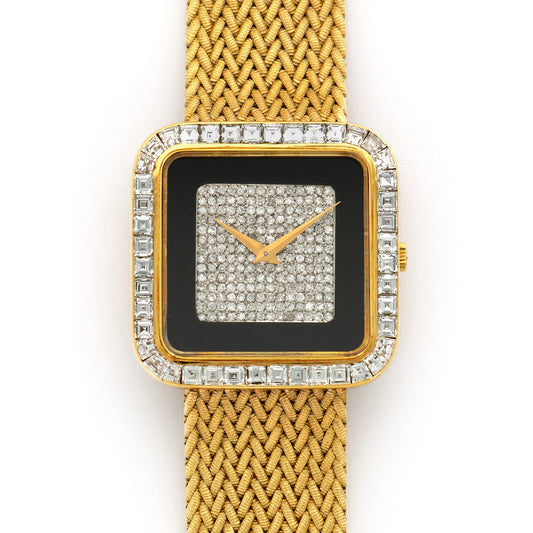 Vacheron Constantin Yellow Gold Baguette Diamond Watch