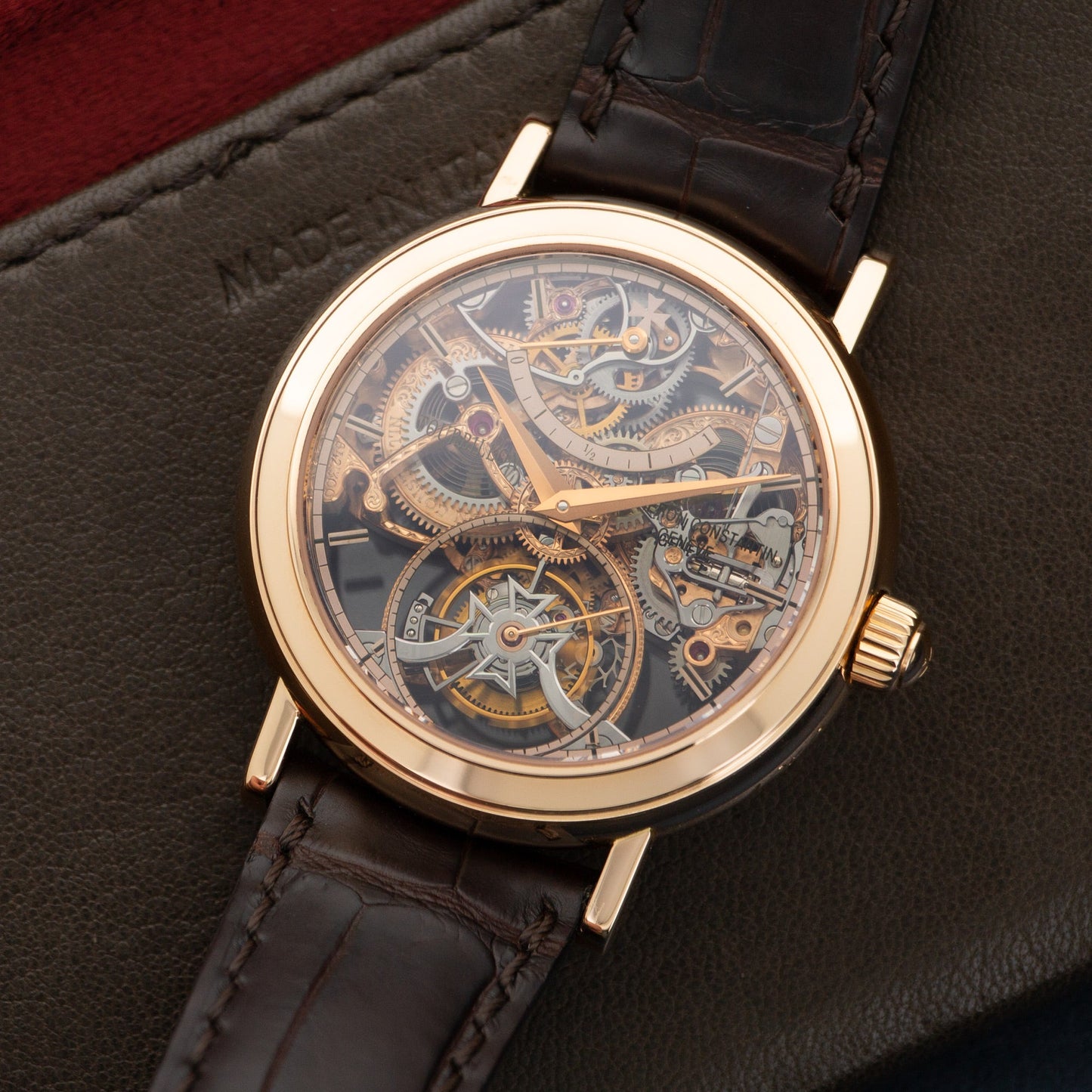 Vacheron Constantin Rose Gold Skeletonized Tourbillon Watch