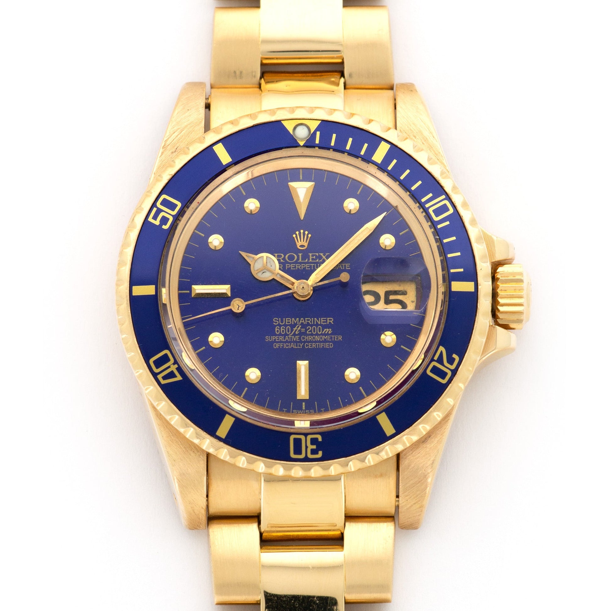 Rolex Yellow Gold Submariner Watch Ref. 1680