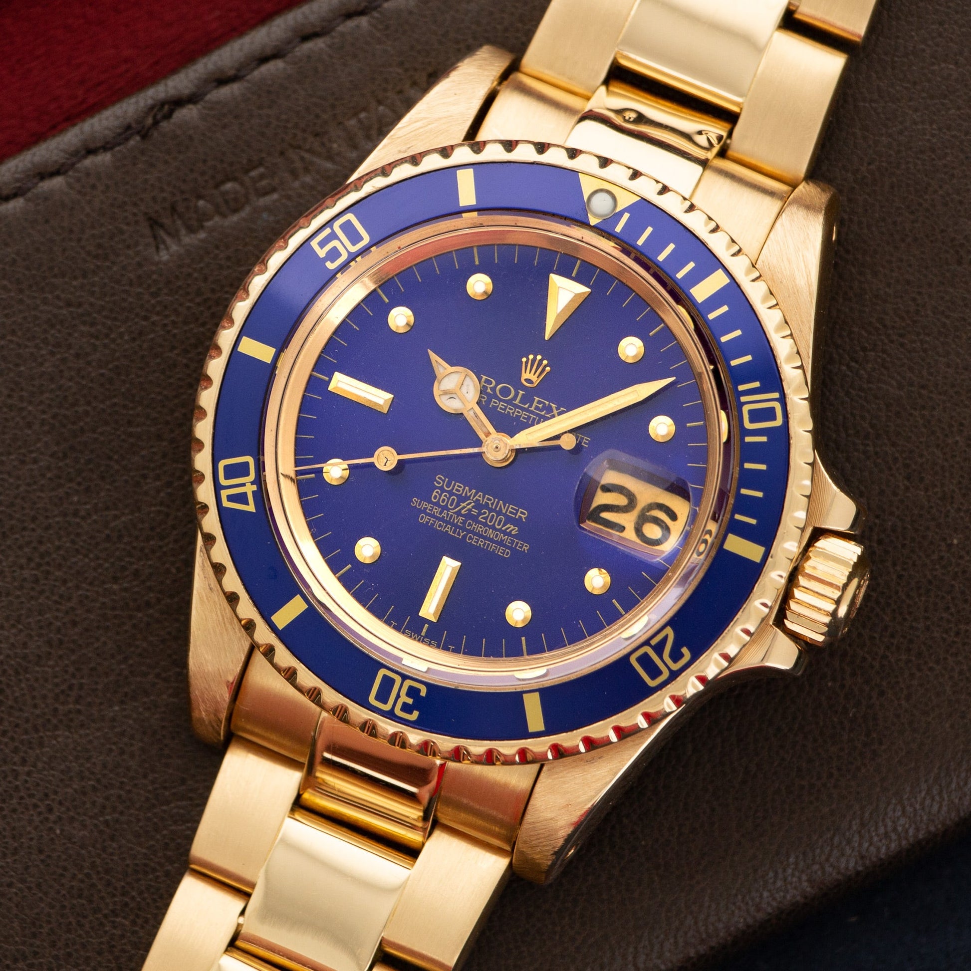 Rolex Yellow Gold Submariner Watch Ref. 1680