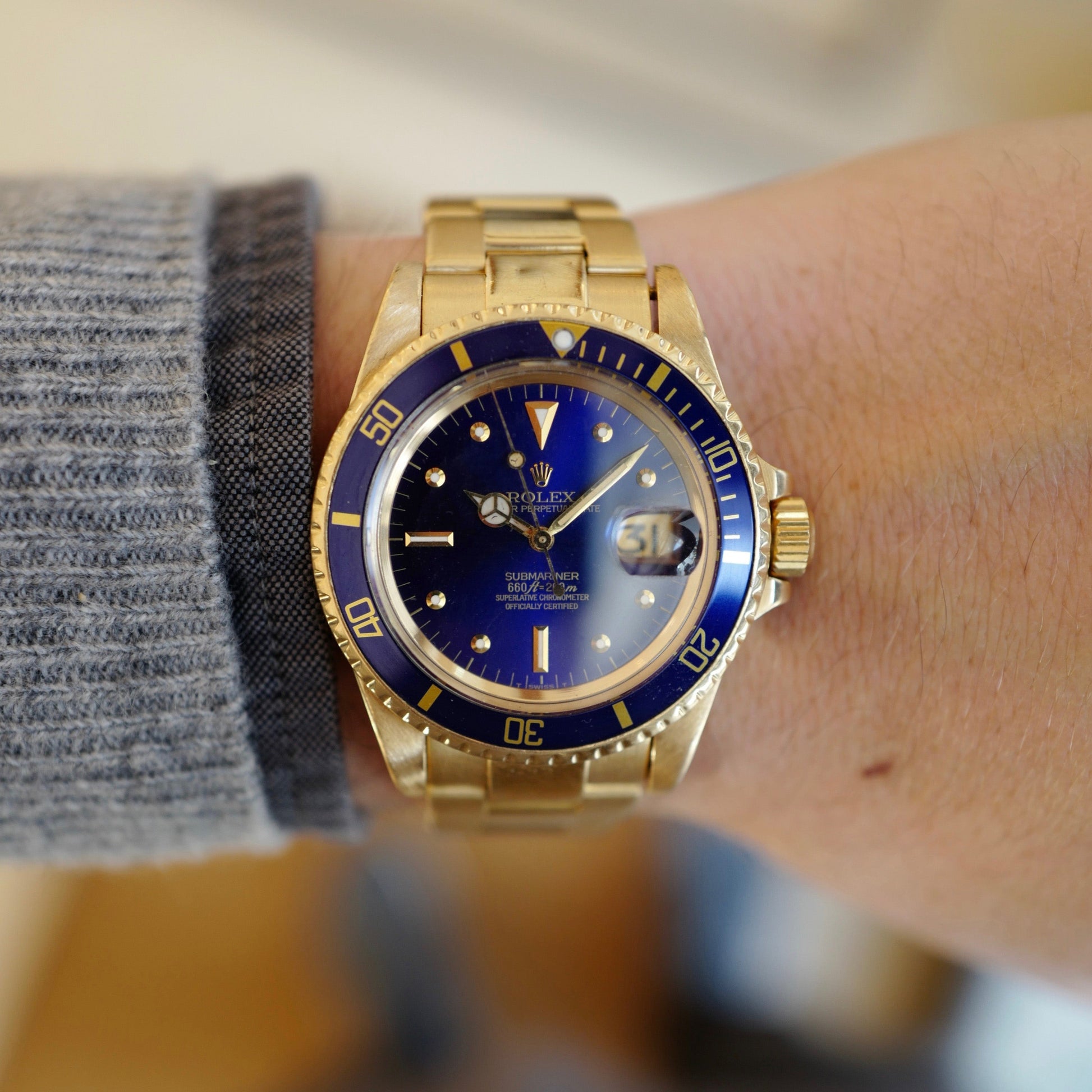 Rolex Yellow Gold Submariner Watch Ref. 1680