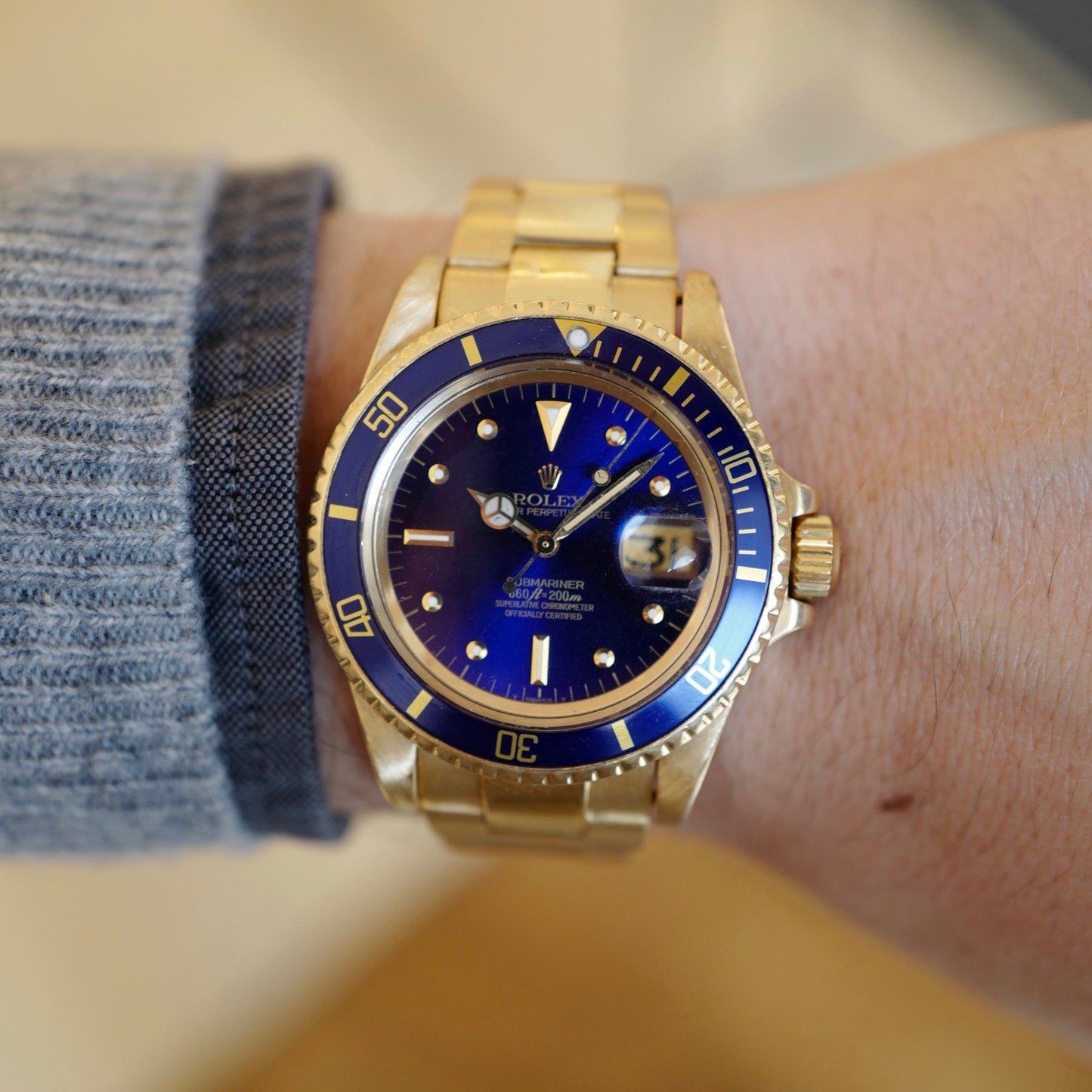 Rolex Yellow Gold Submariner Watch Ref. 1680