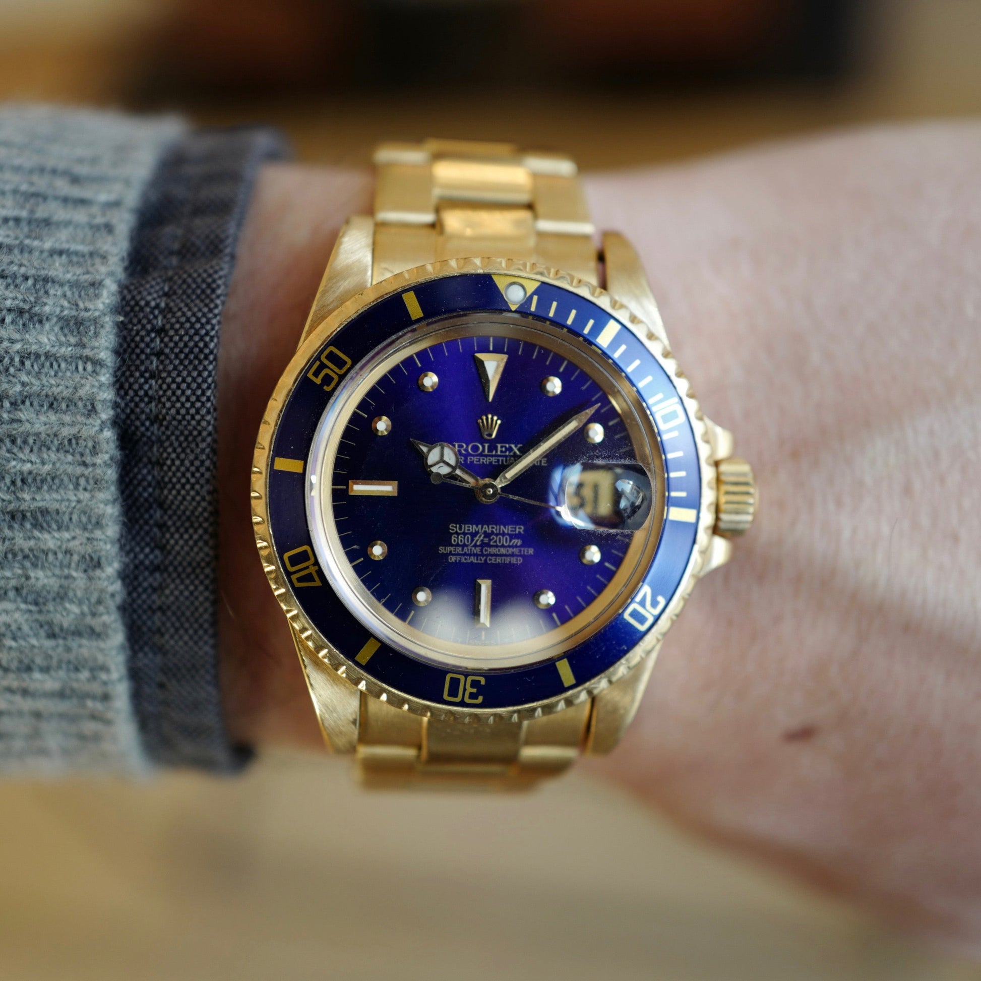 Rolex Yellow Gold Submariner Watch Ref. 1680