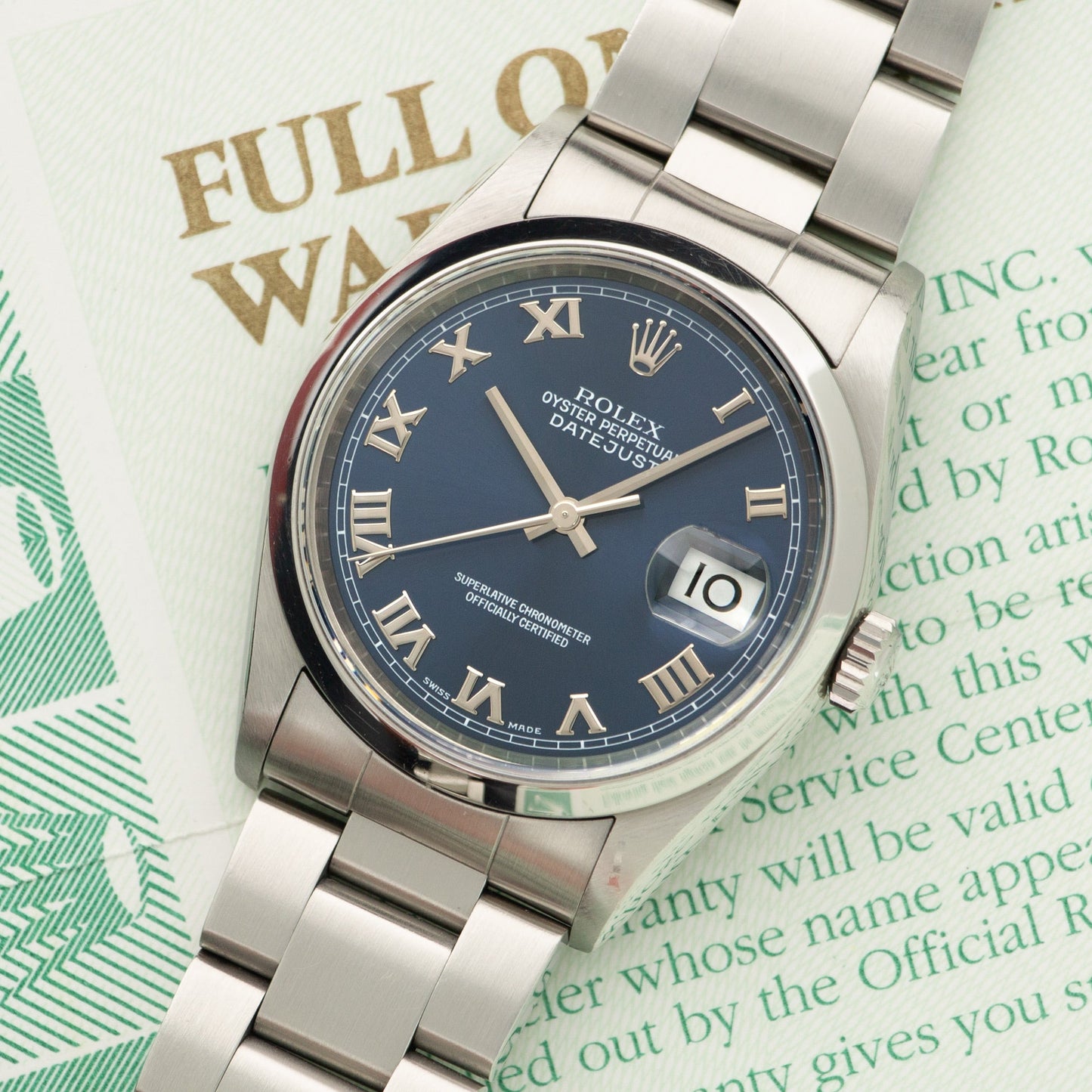 Rolex Steel Datejust Watch Ref. 16200