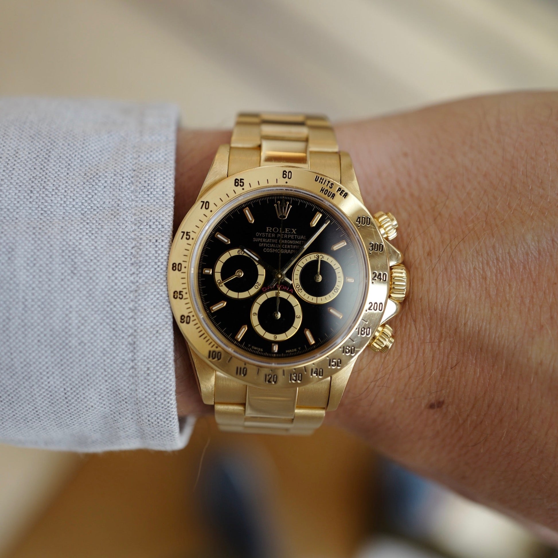 Rolex Yellow Gold Daytona Zenith Watch Ref. 16528