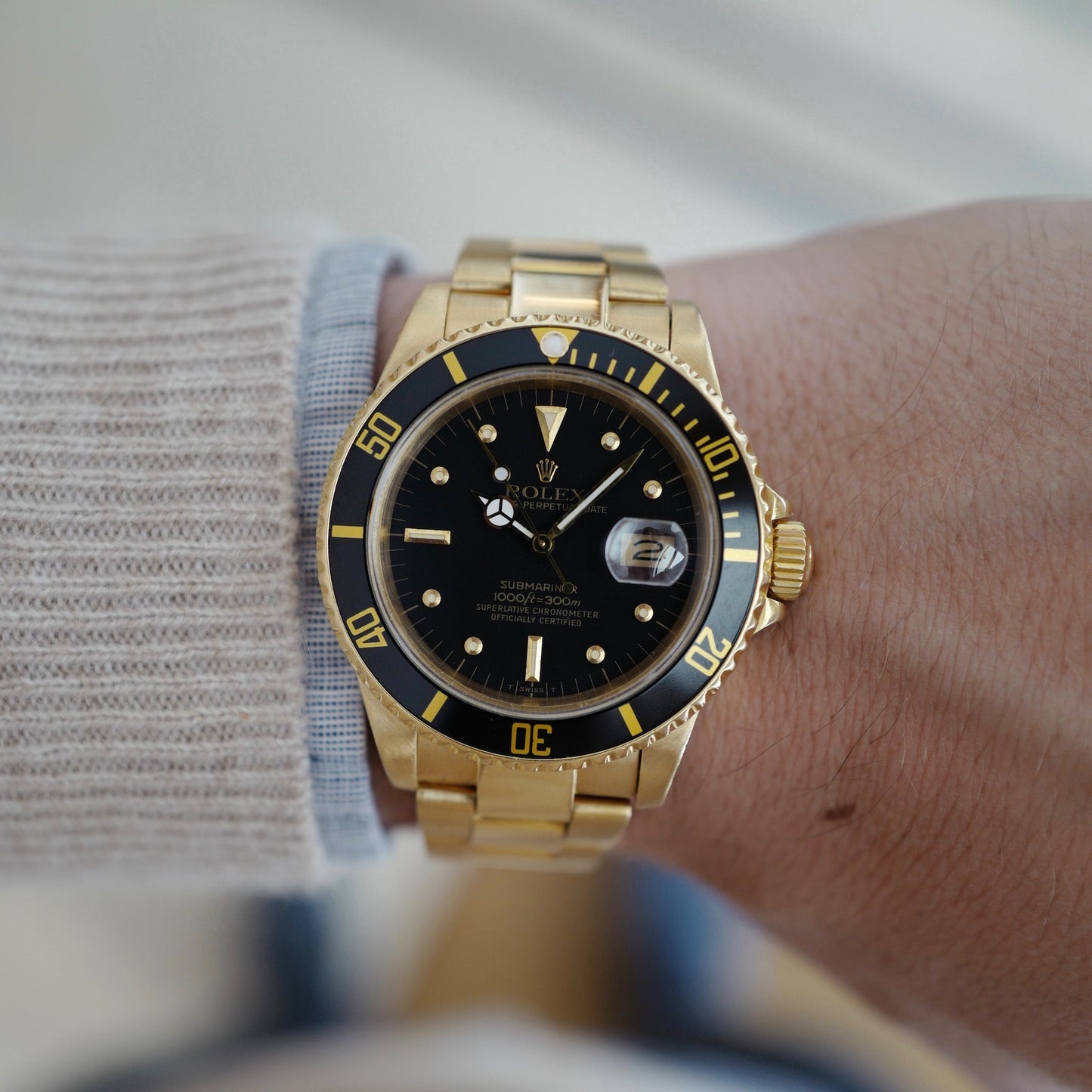 Rolex Yellow Gold Submariner Watch Ref. 16808