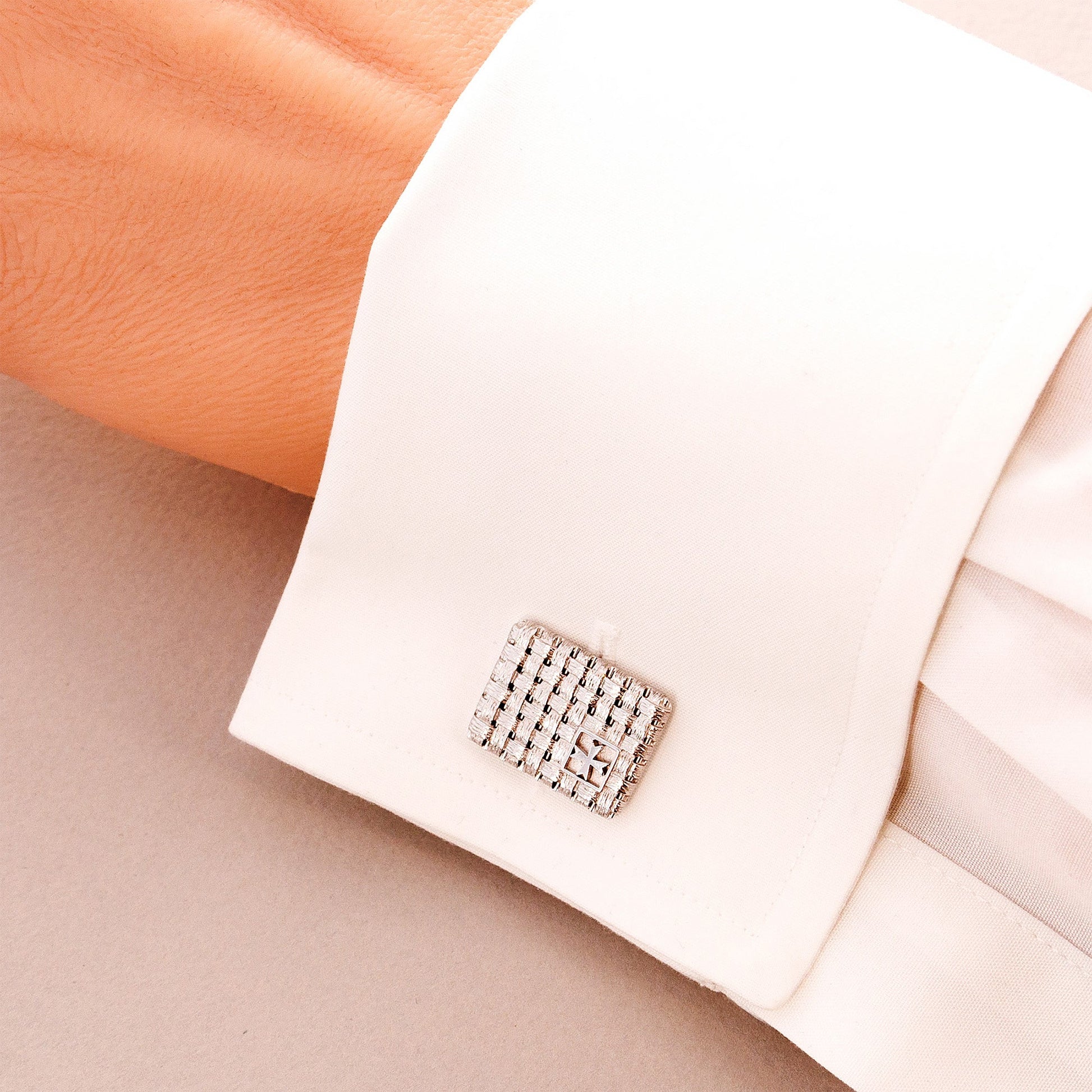 Vacheron Constantin Platinum and 18K White Gold Cufflinks (Objet)