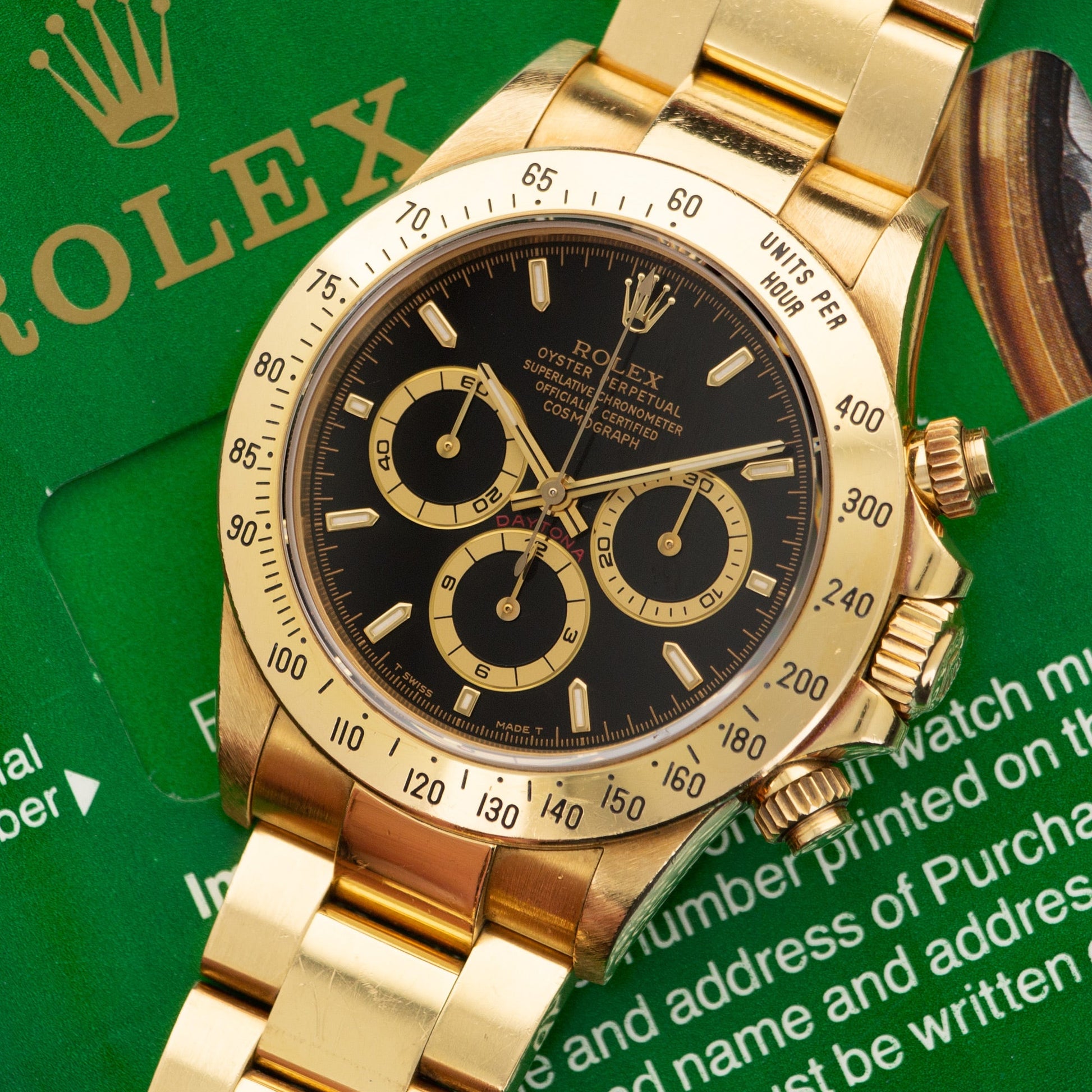 Rolex Yellow Gold Cosmograph Daytona Watch Ref. 16528