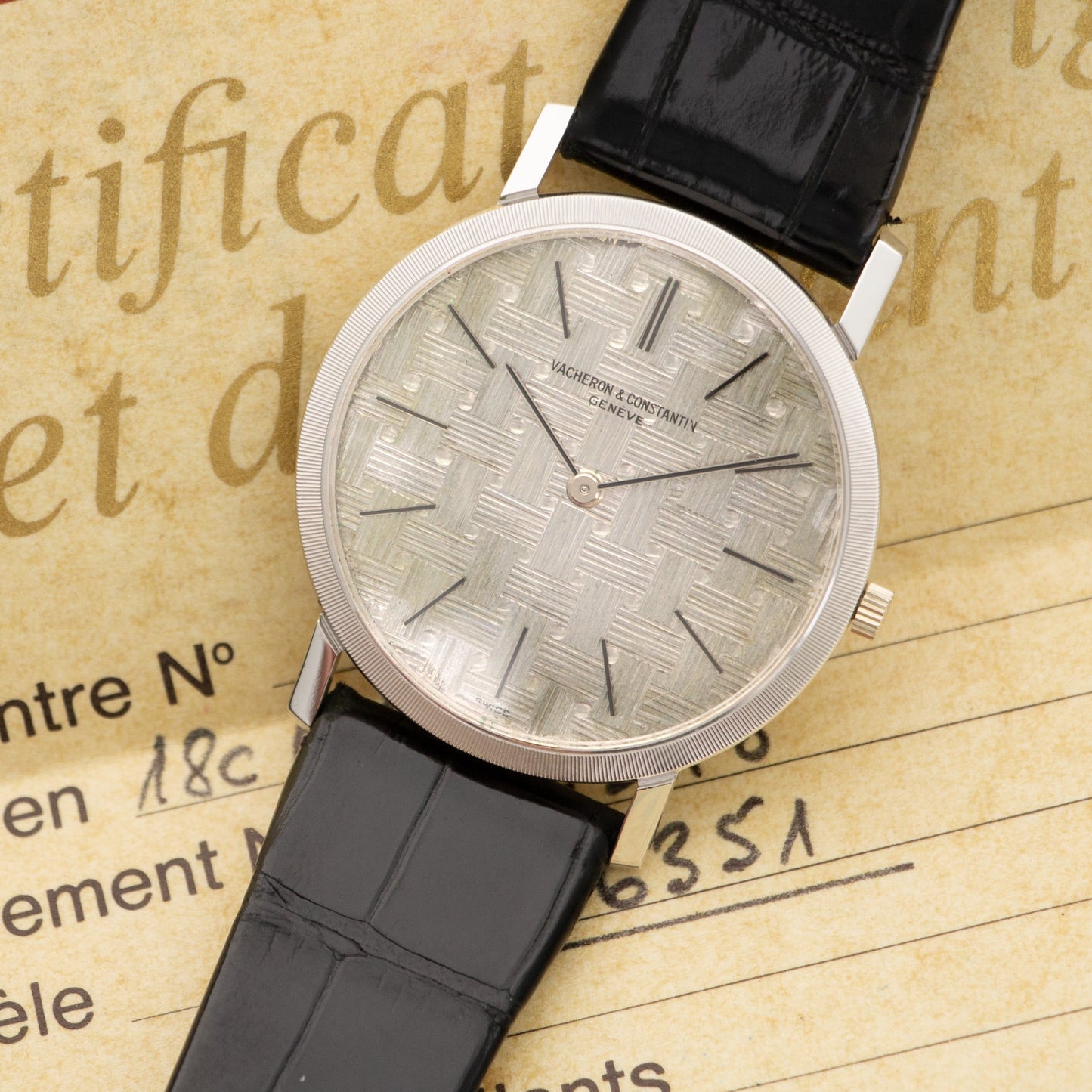 Vacheron Constantin White Gold Watch Ref. 6351 with Original Box and Papers