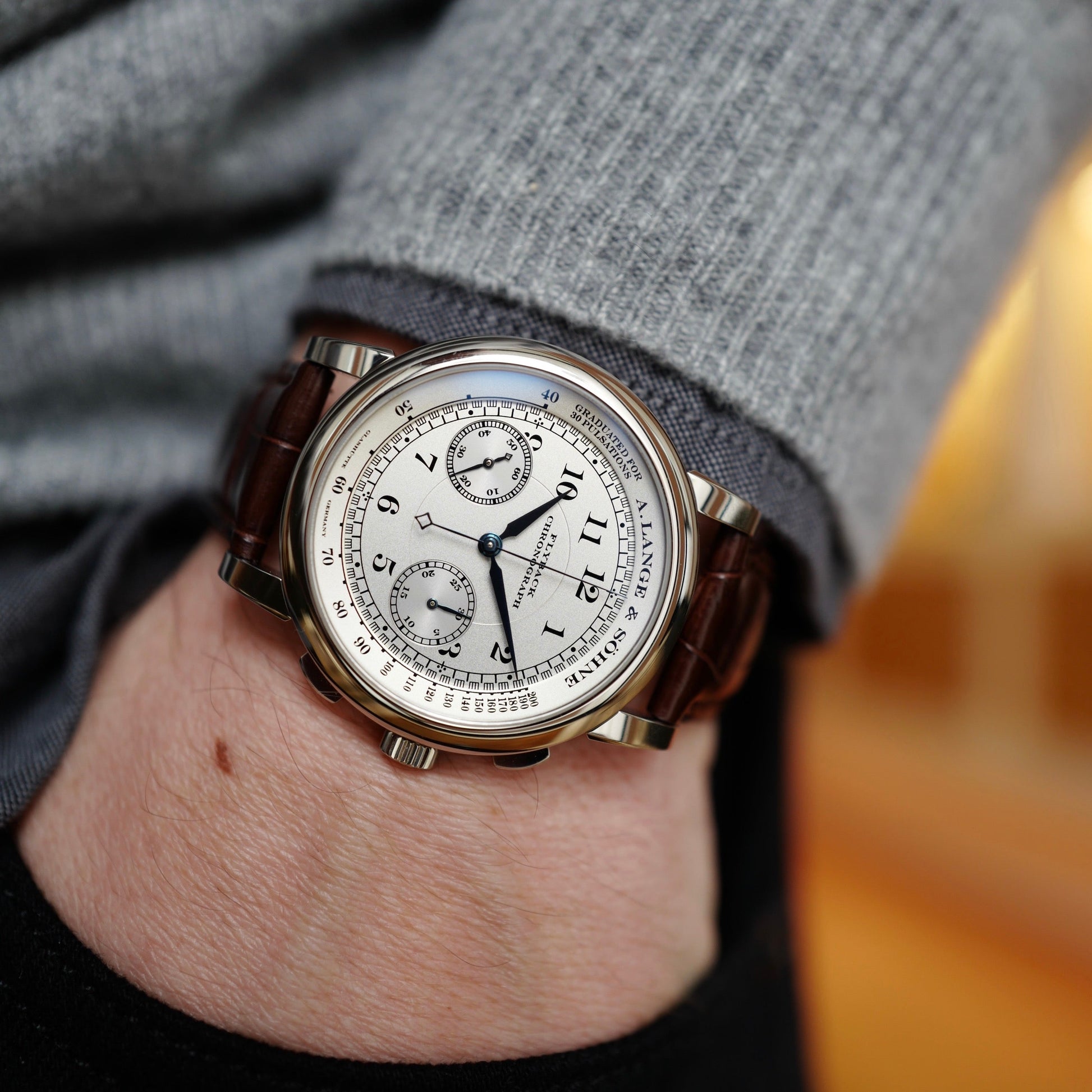 A Lange & Sohne 1815 Chronograph White Gold