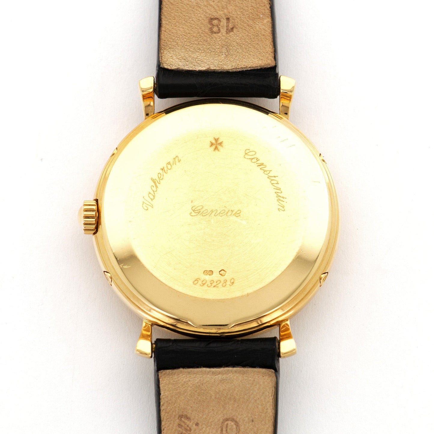 Vacheron Constantin Yellow Gold Les Historiques Triple Calendar Moonphase Watch Ref. 47050