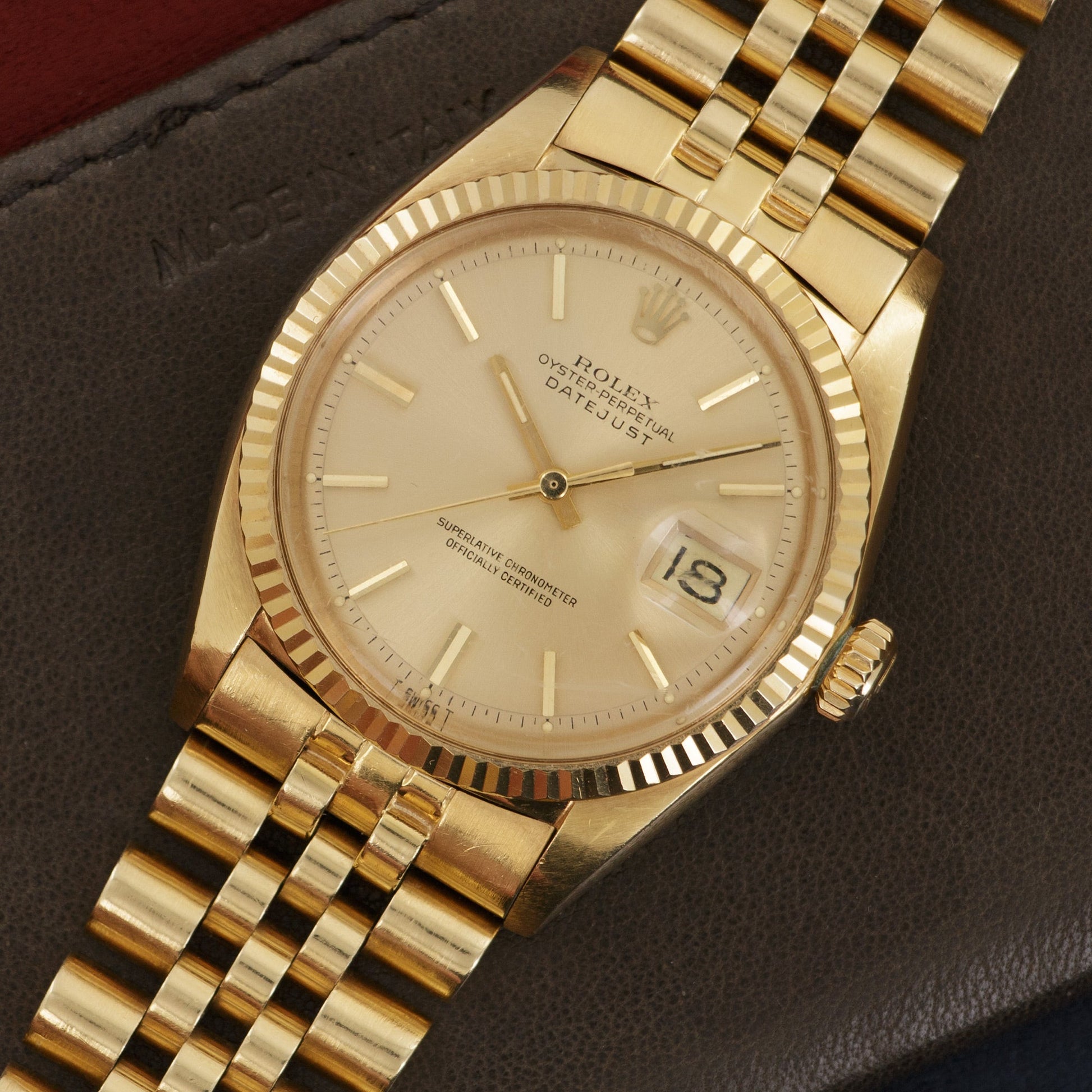 Rolex Yellow Gold Datejust Jubilee Watch Ref. 1601