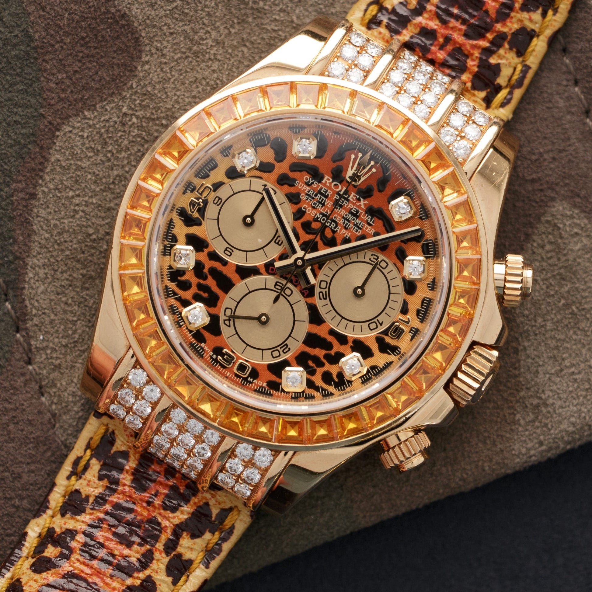 Rolex Yellow Gold Daytona Leopard Watch Ref. 116598