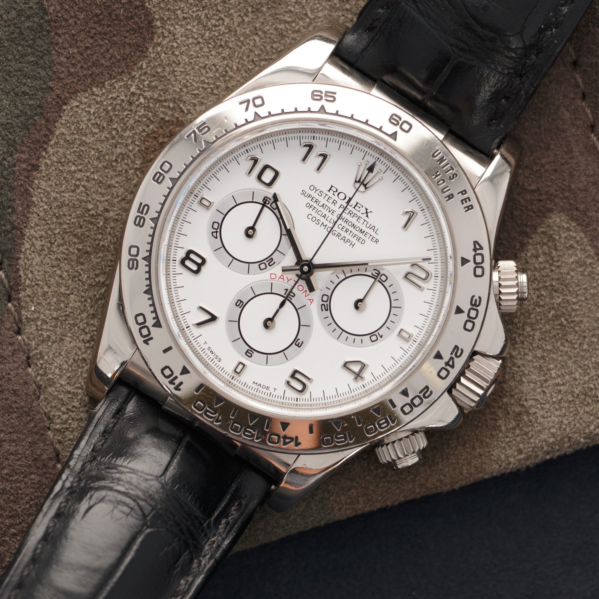 Rolex White Gold Zenith Daytona Watch Ref. 16519