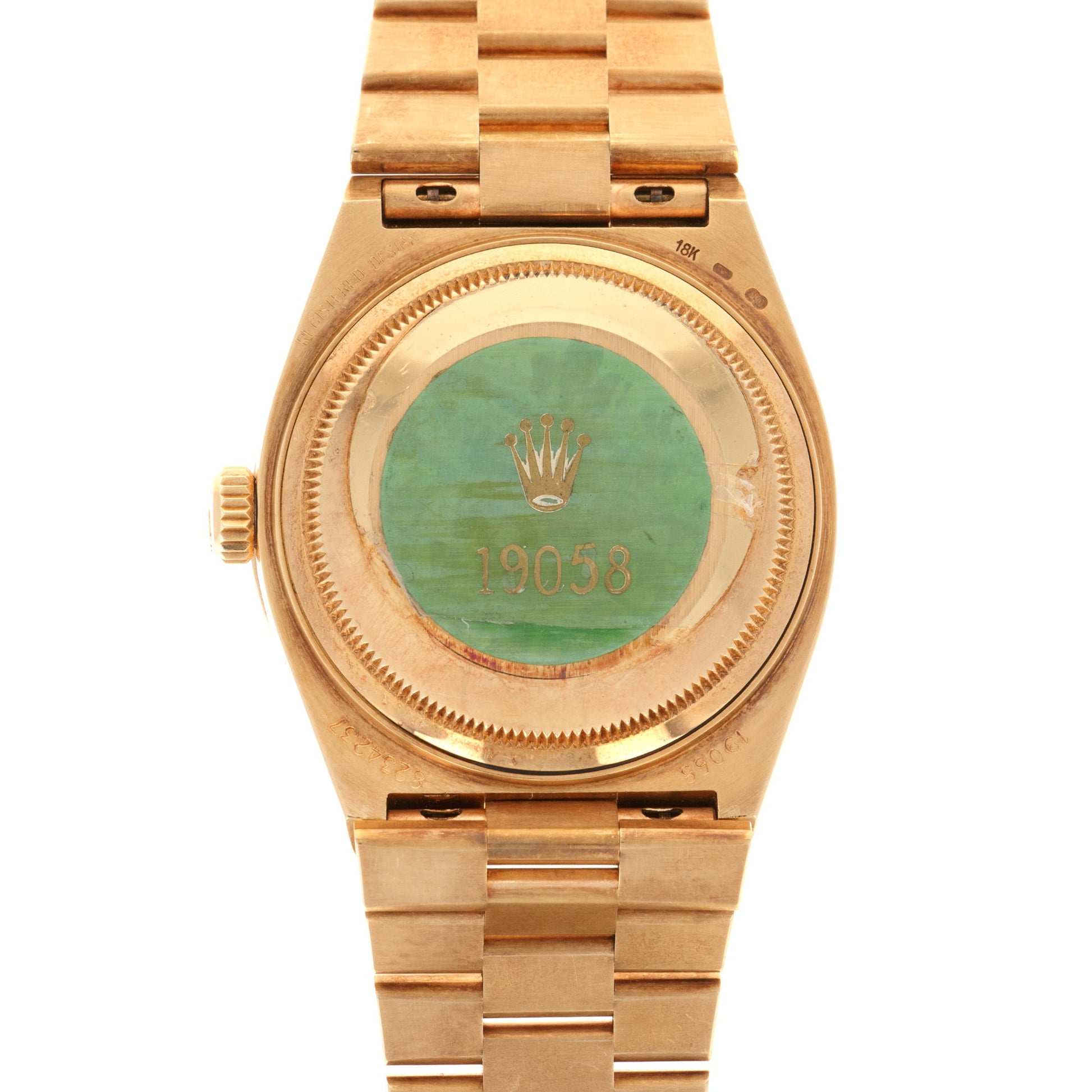 Rolex Yellow Gold Day-Date Oysterquartz Diamond Watch Ref. 19058, Delivered to Saudi Arabian Oil Co.