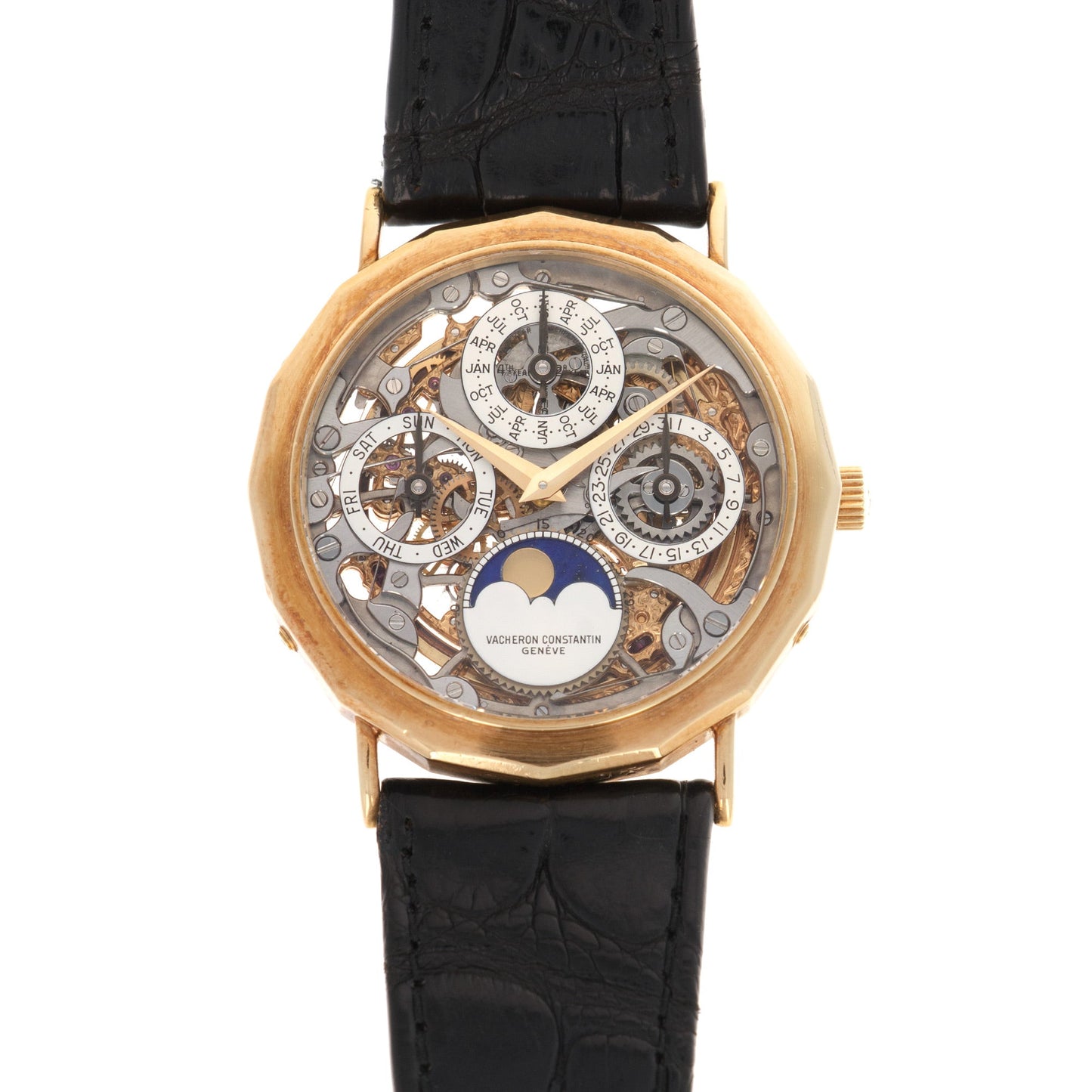 Vacheron Constantin Yellow Gold Perpetual Calendar Skeleton Watch