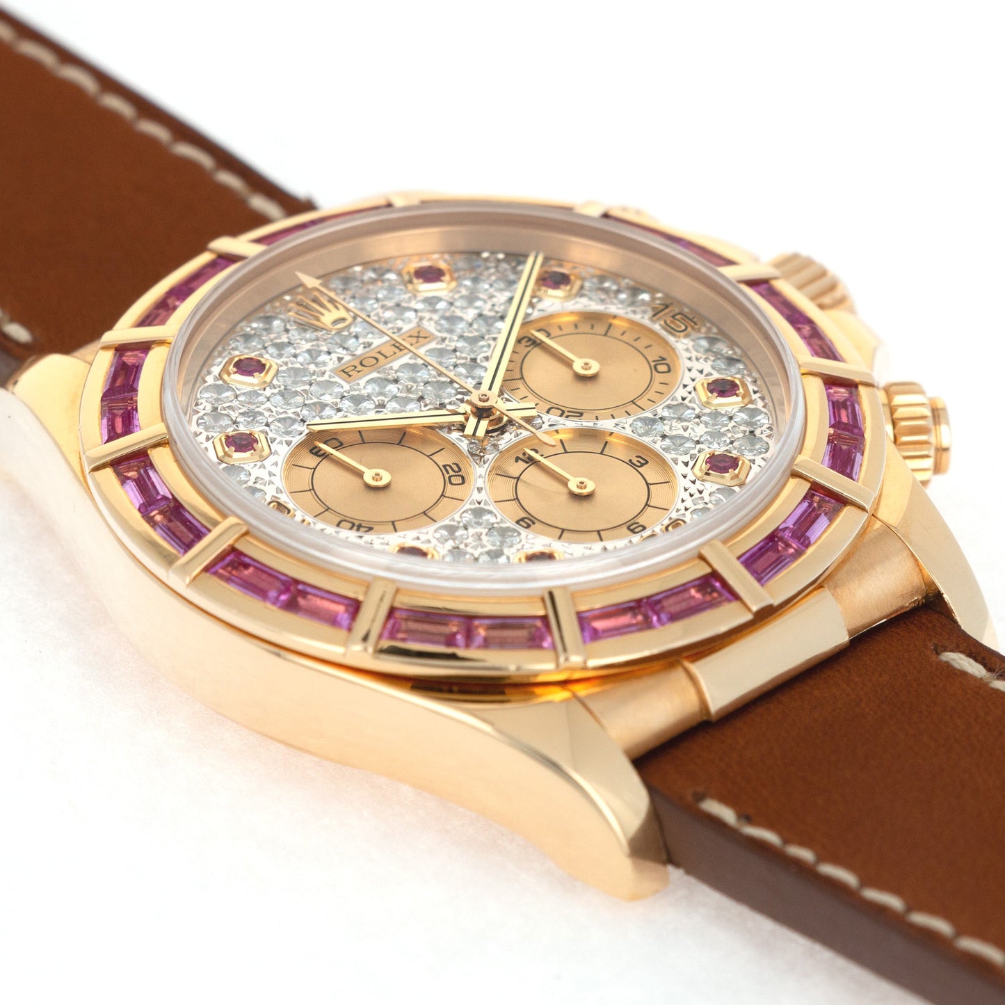 Rolex Yellow Gold Cosmograph Daytona Zenith Sapphire Diamond Watch Ref. 16588