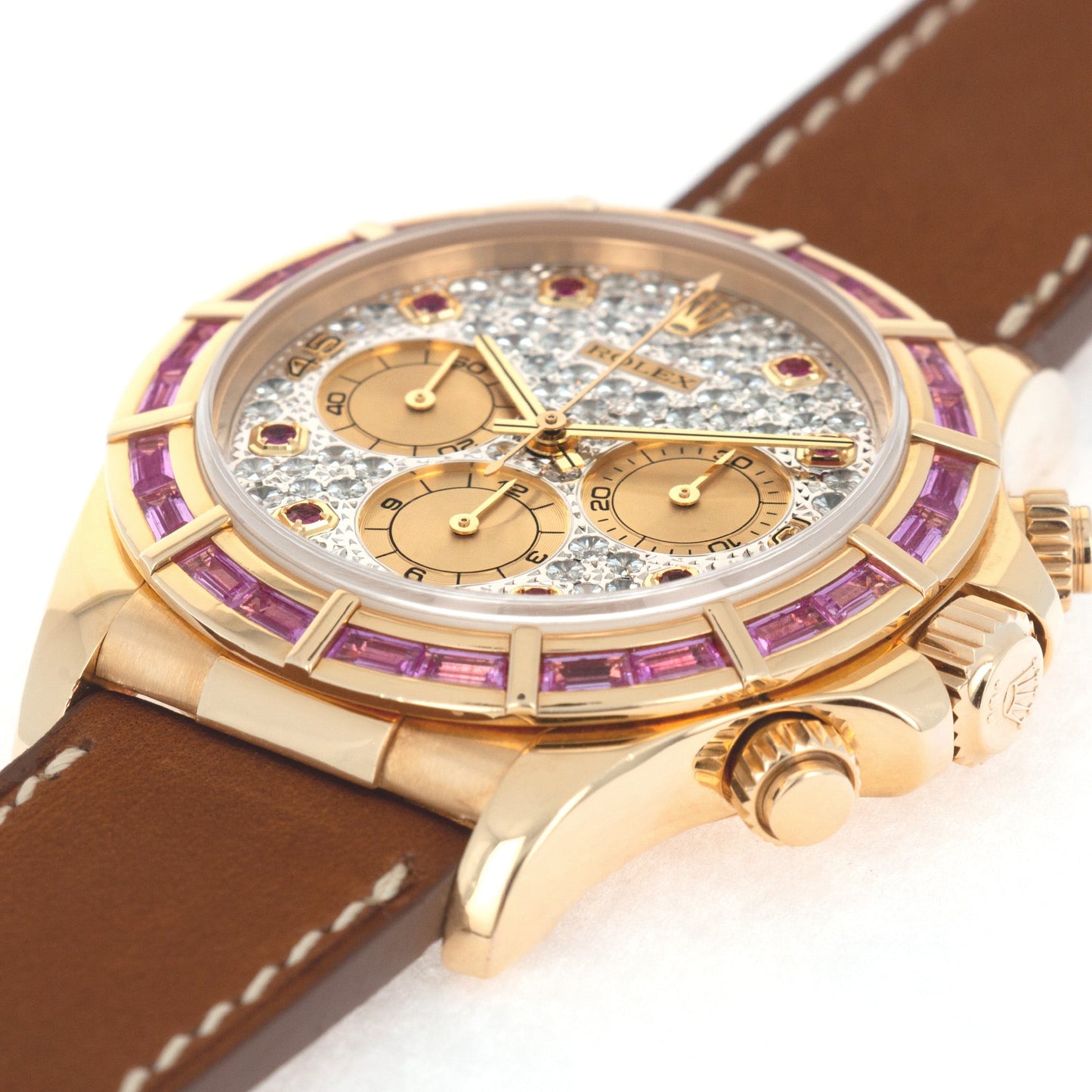 Rolex Yellow Gold Cosmograph Daytona Zenith Sapphire Diamond Watch Ref. 16588