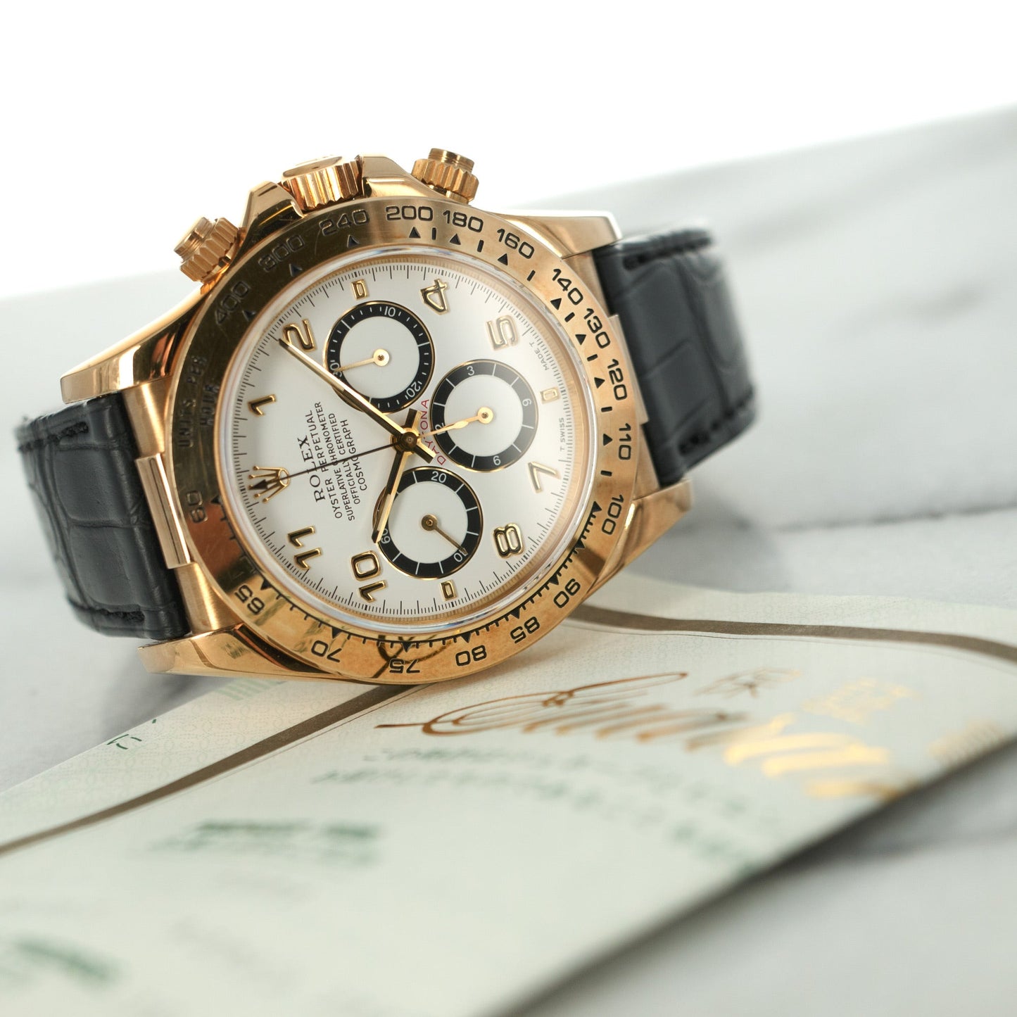 Rolex Yellow Gold Cosmograph Daytona Zenith Inverted 6 Watch, Ref. 16518