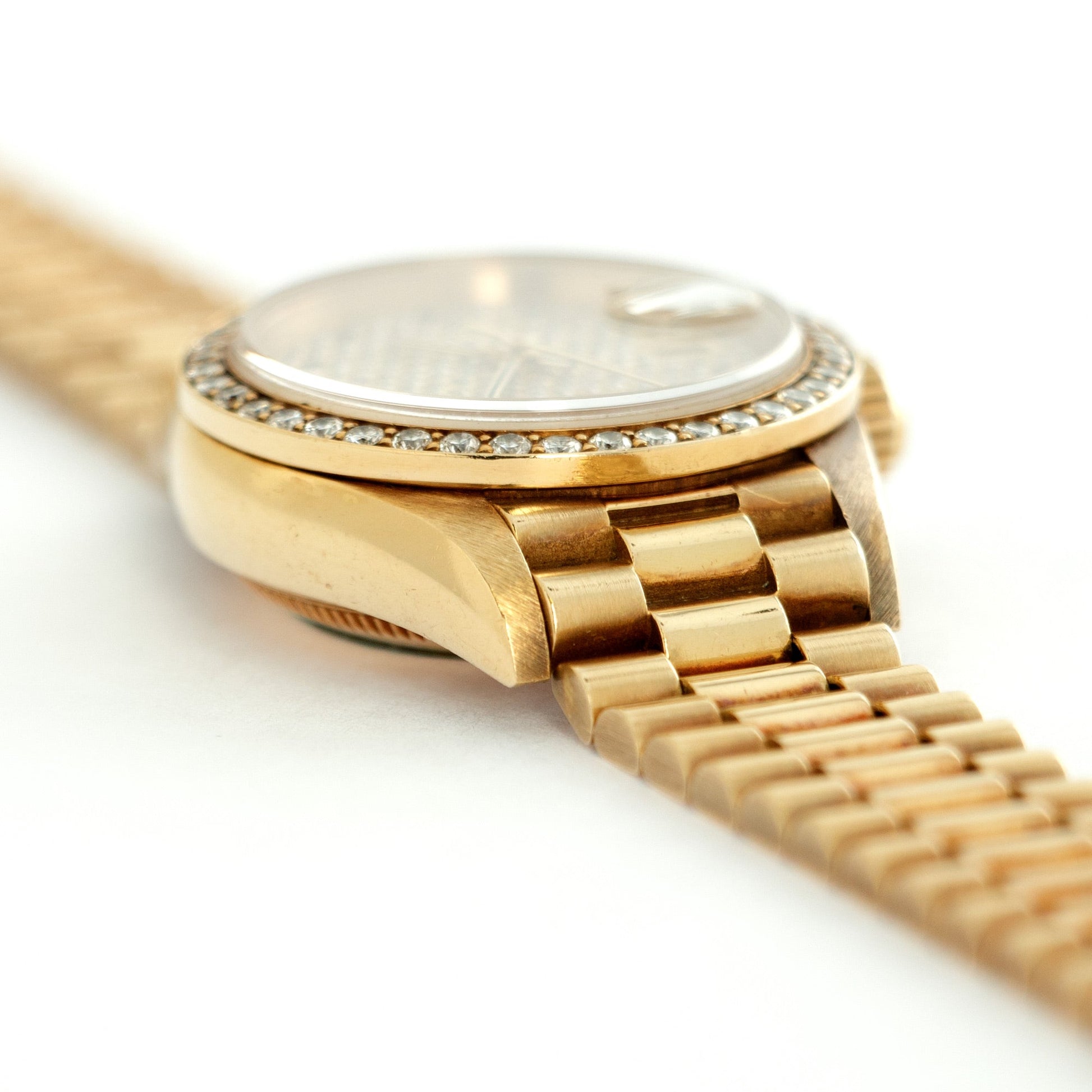 Rolex Yellow Gold Datejust Diamond Sapphire Watch