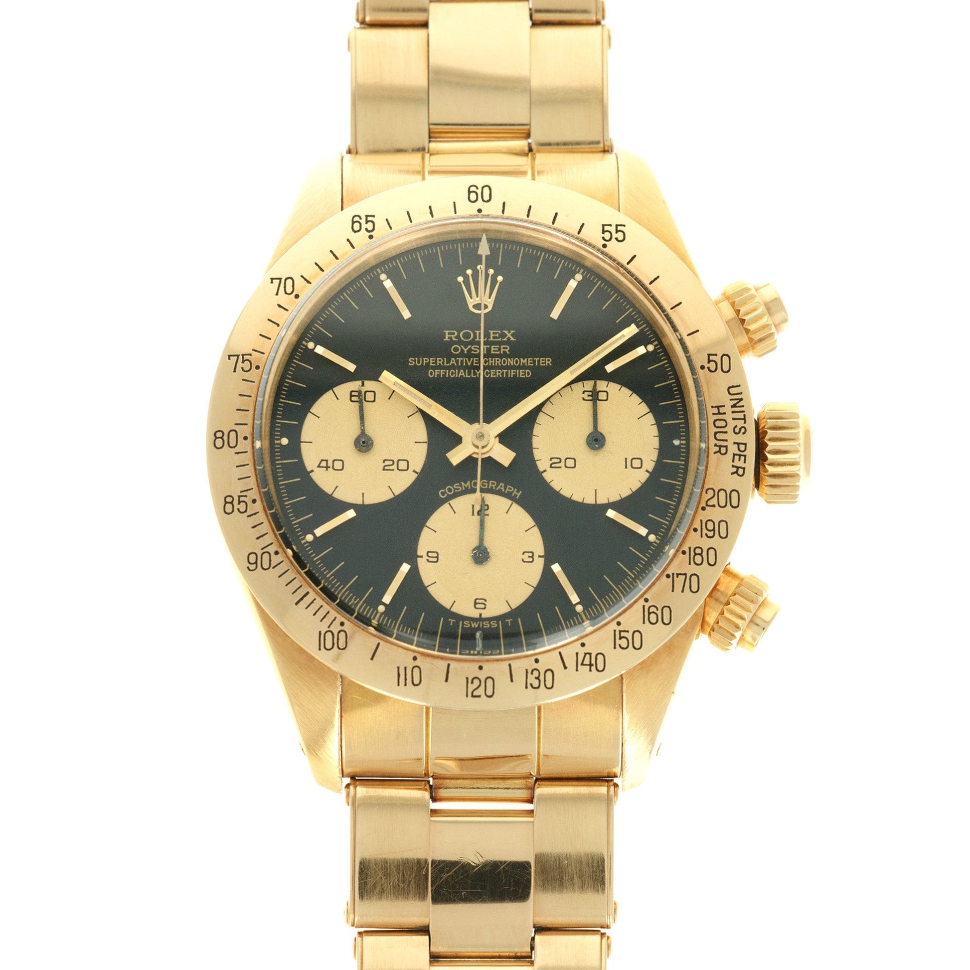 Rolex Yellow Gold Cosmograph Daytona Watch Ref. 6265, with Original Box and Papers