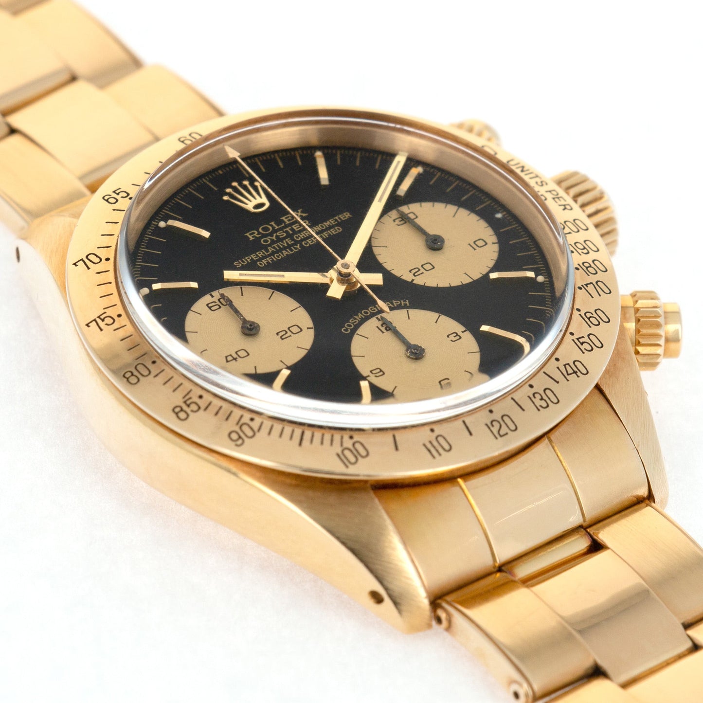 Rolex Yellow Gold Cosmograph Daytona Watch Ref. 6265, with Original Box and Papers