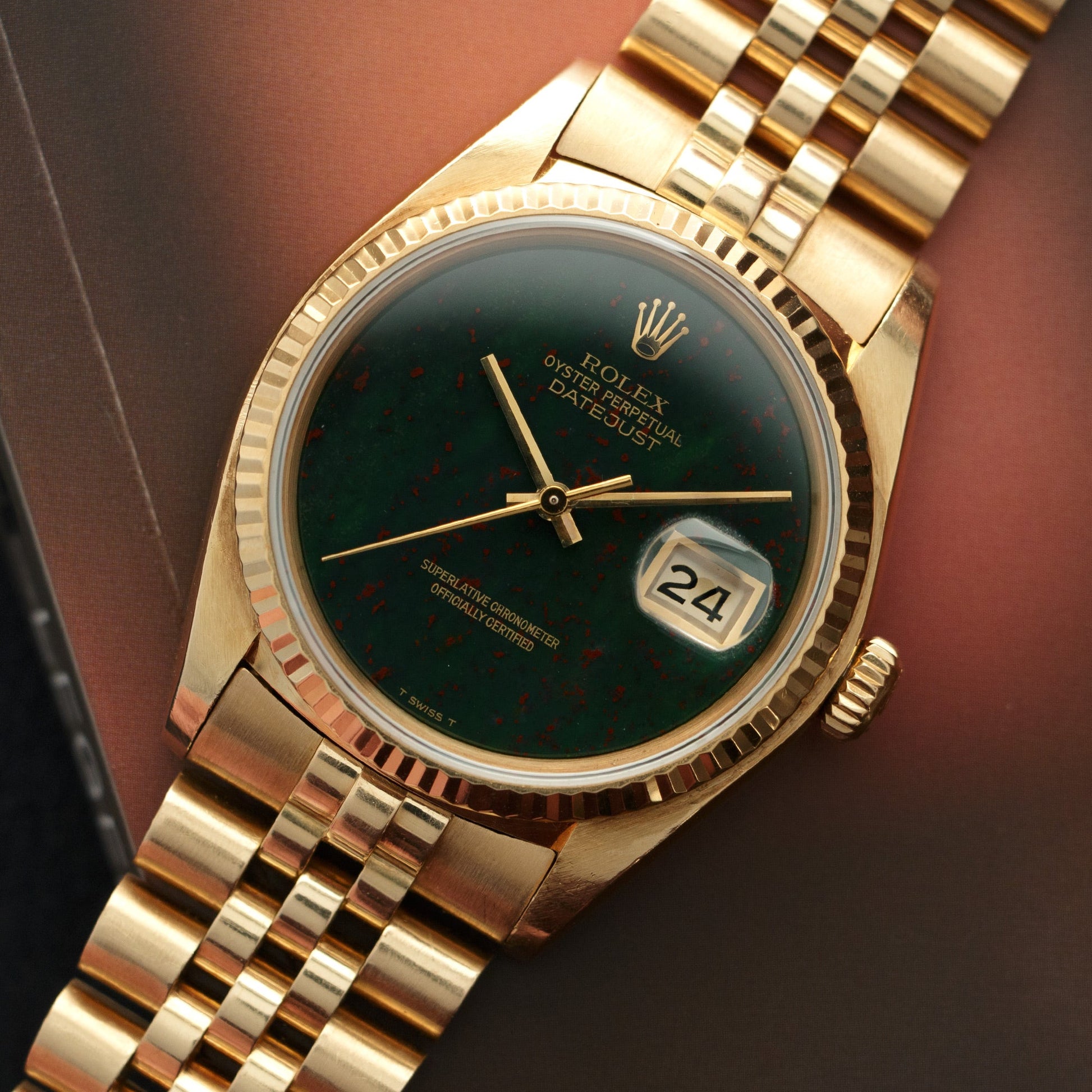 Rolex Yellow Gold Datejust Bloodstone Ref. 16018