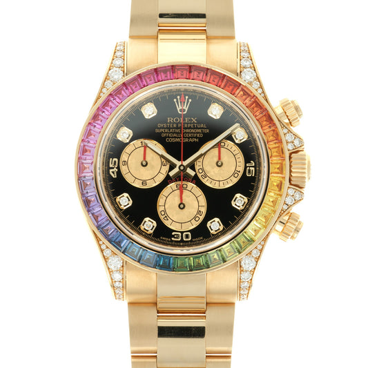 Rolex Yellow Gold Daytona Rainbow Watch Ref. 116598